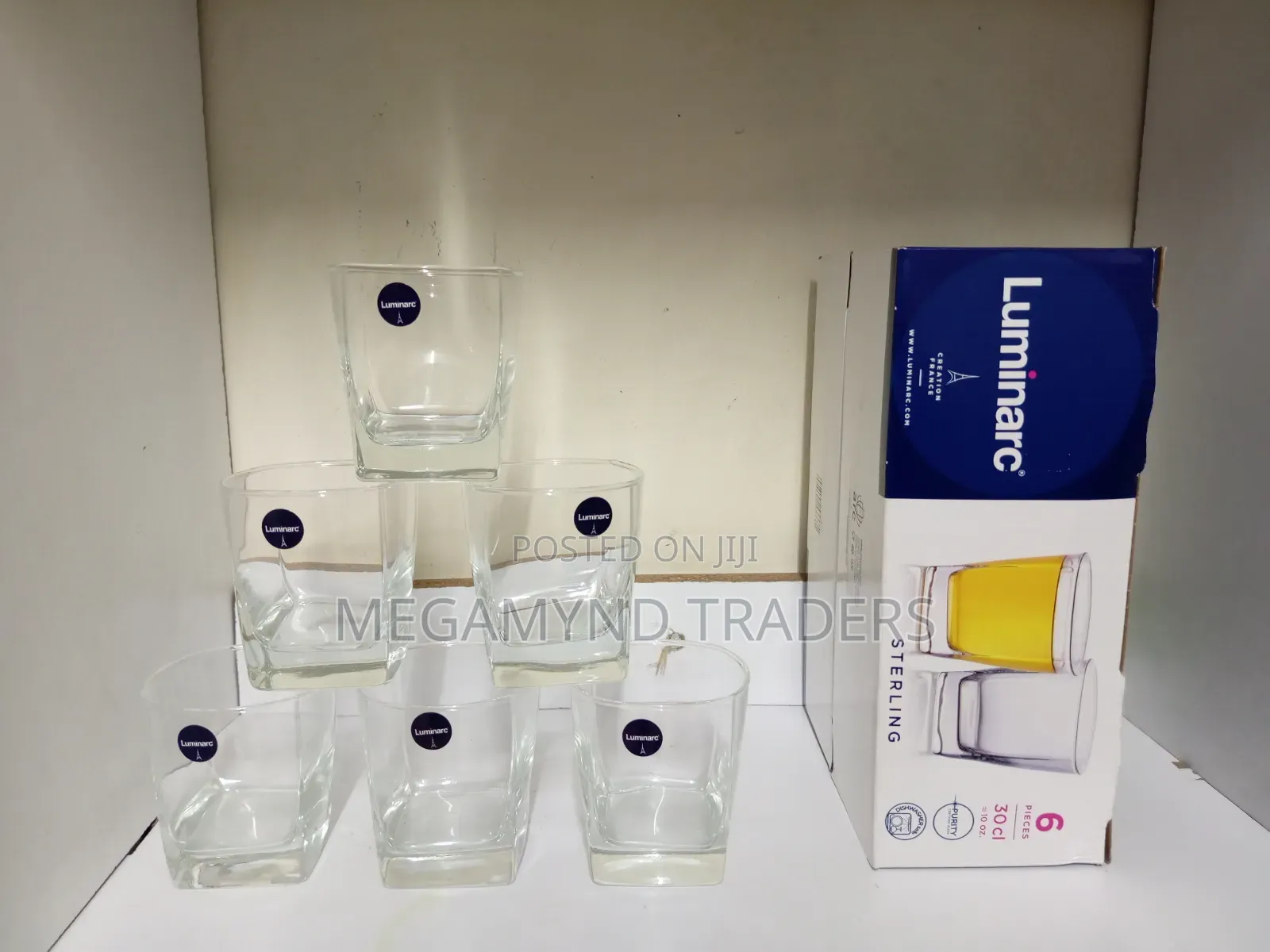 6pc Luminarc Sterling Glass Tumbler Set/Whiskey Glass