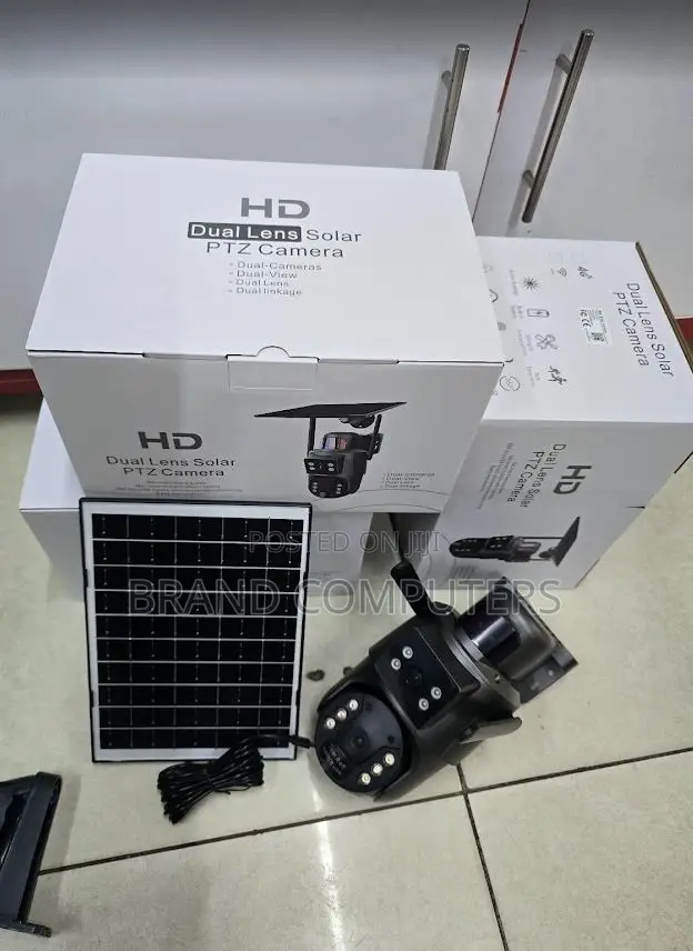 Ubox Dual Lens Wifi Solar Camera With Audio+Full Night Vision Full Hd