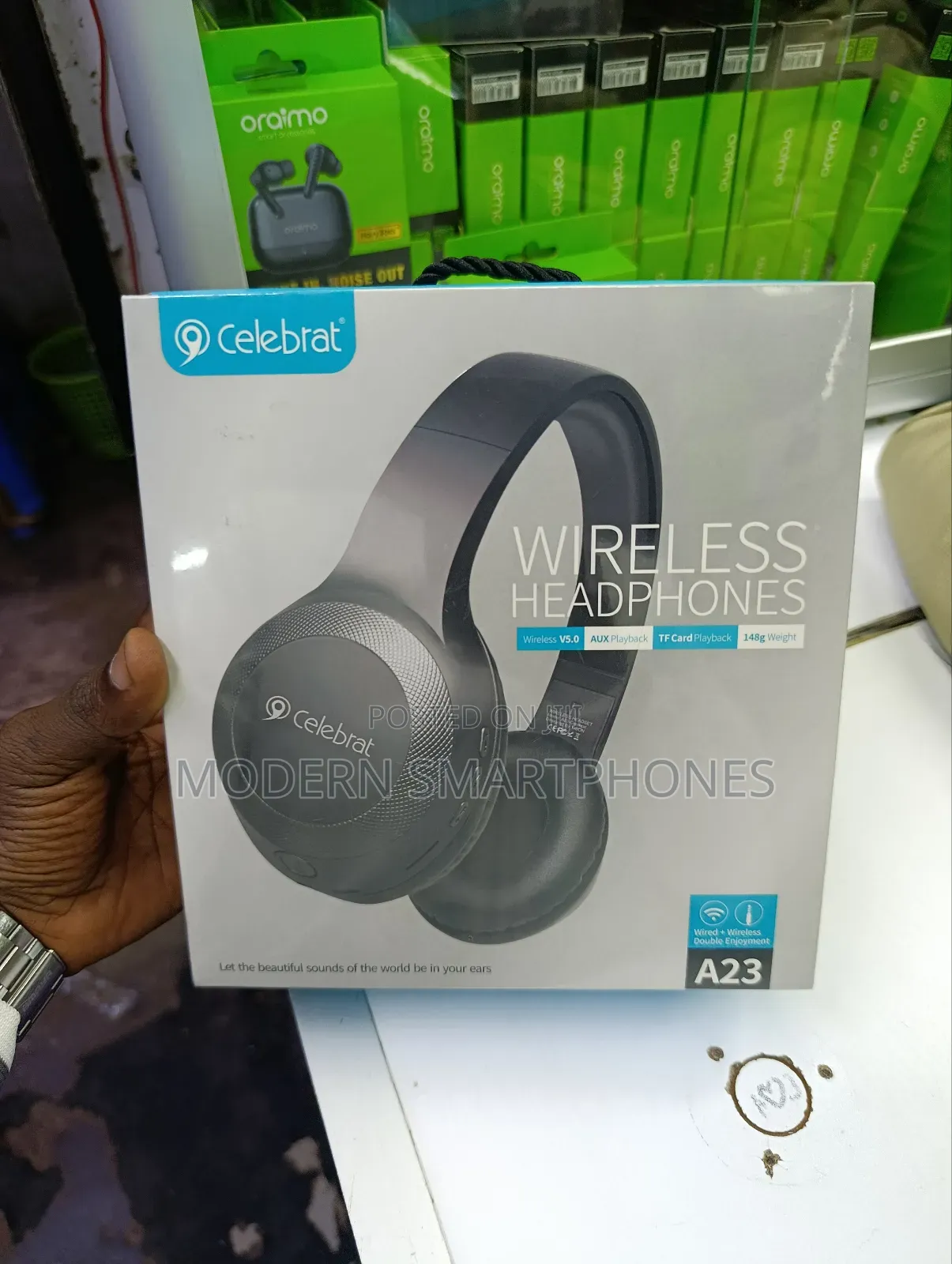 Celebrat A23 Wireless Bluetooth Headphone - 2.5 Hours Charging Time