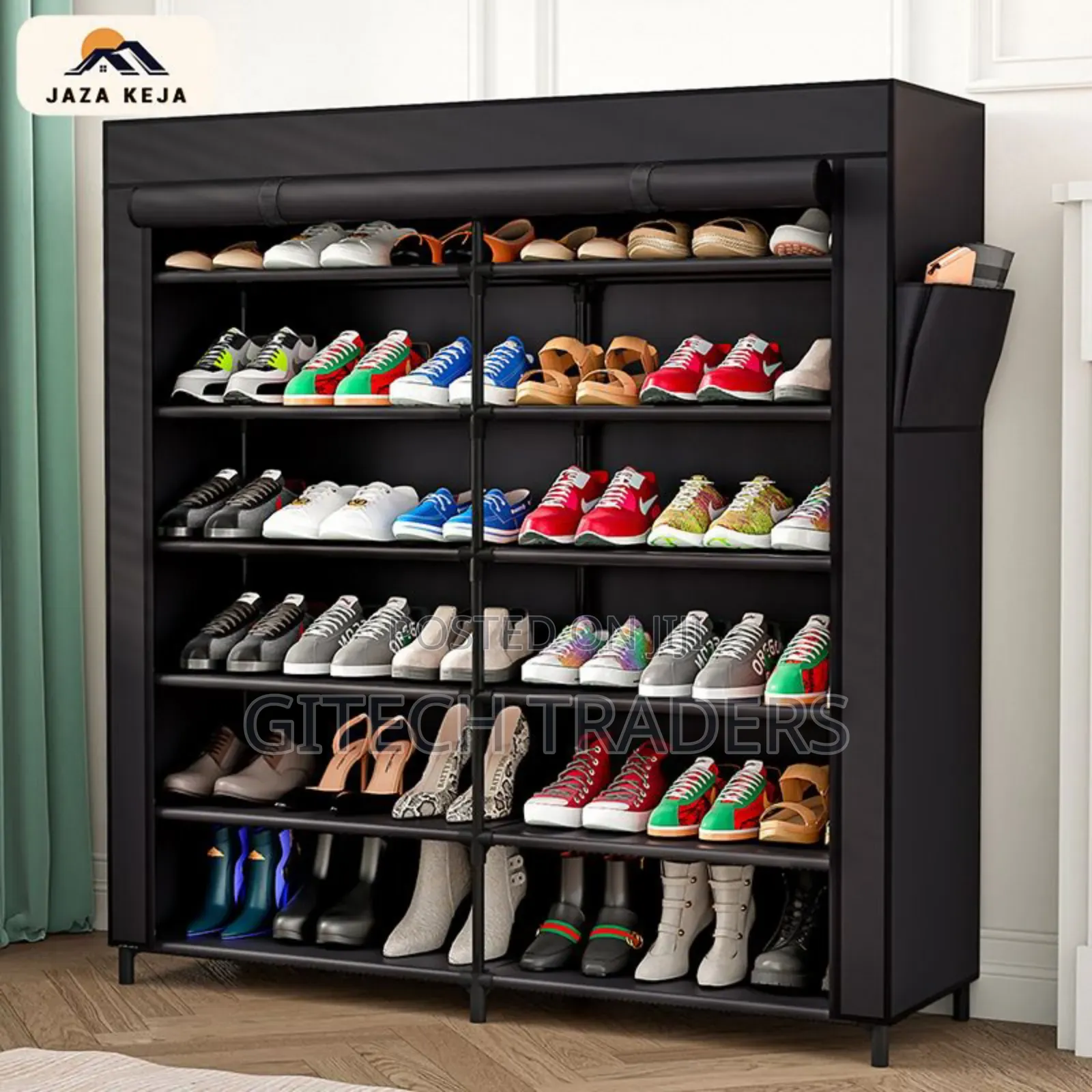5 Layers Shoe Rack With Cover