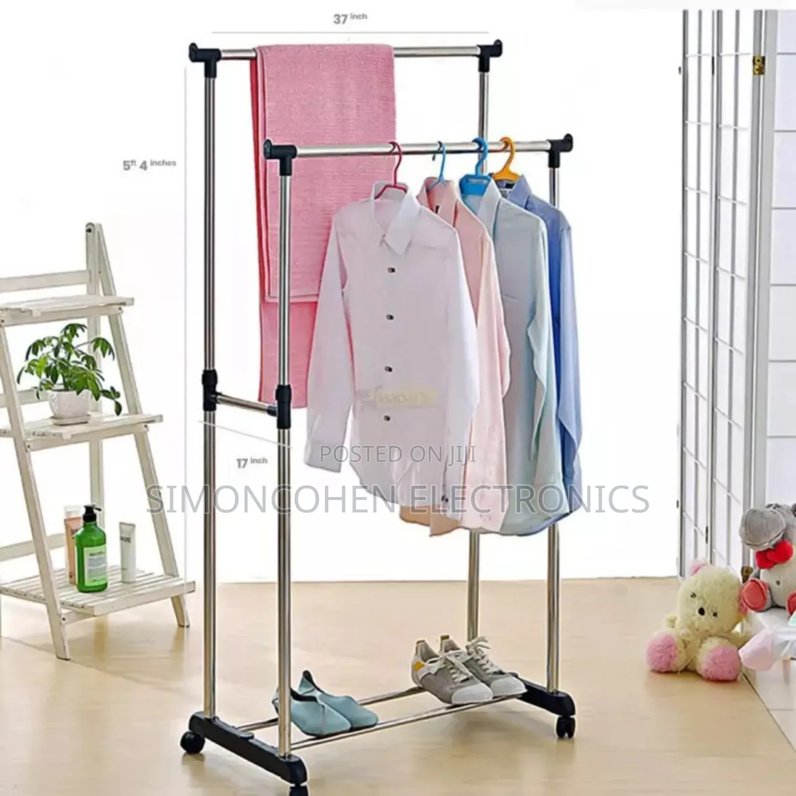 Double Pole Stainless Steel Clothes Drying Rack