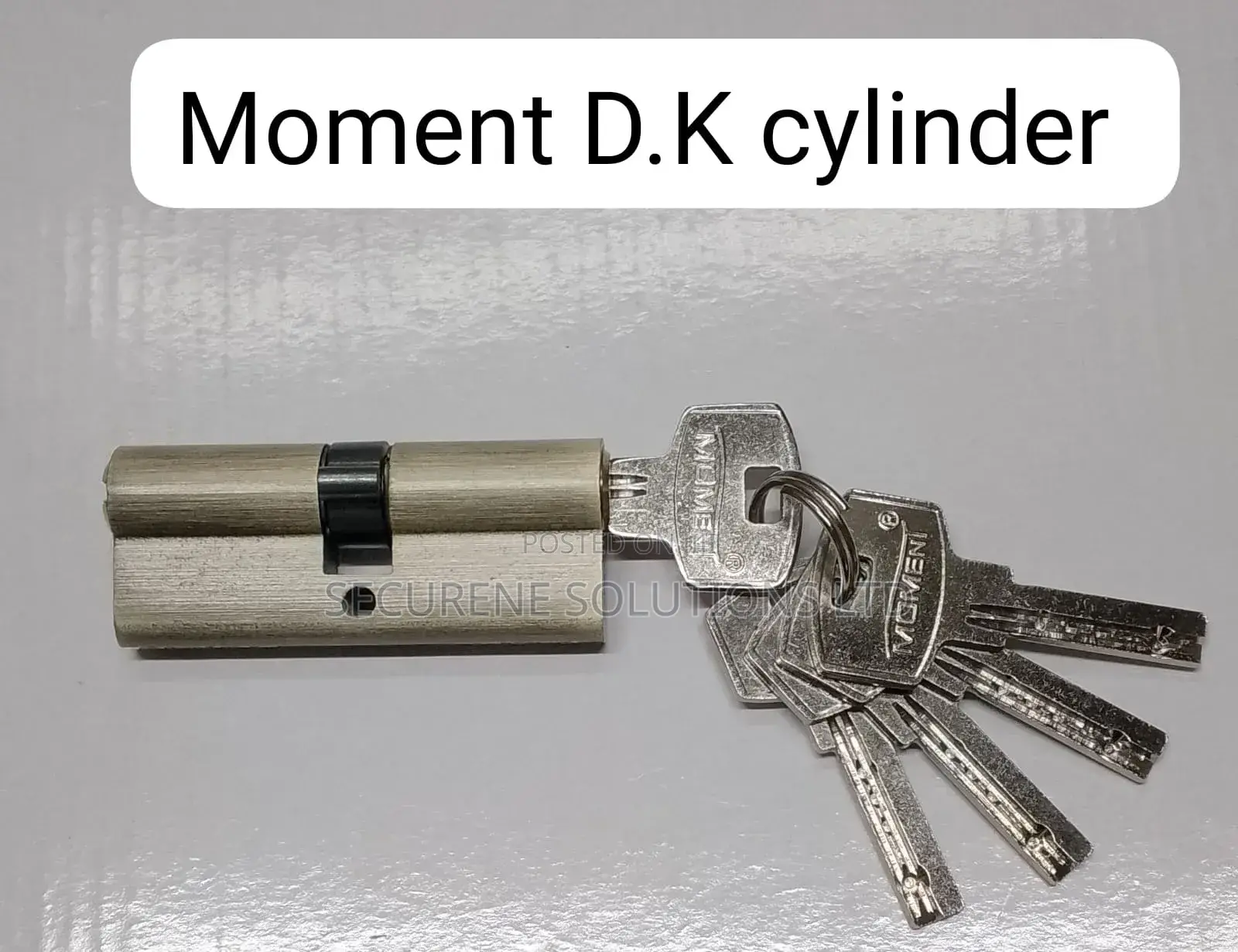 Moment D.K Cylinder" Door Lock With Its Corresponding Keys.