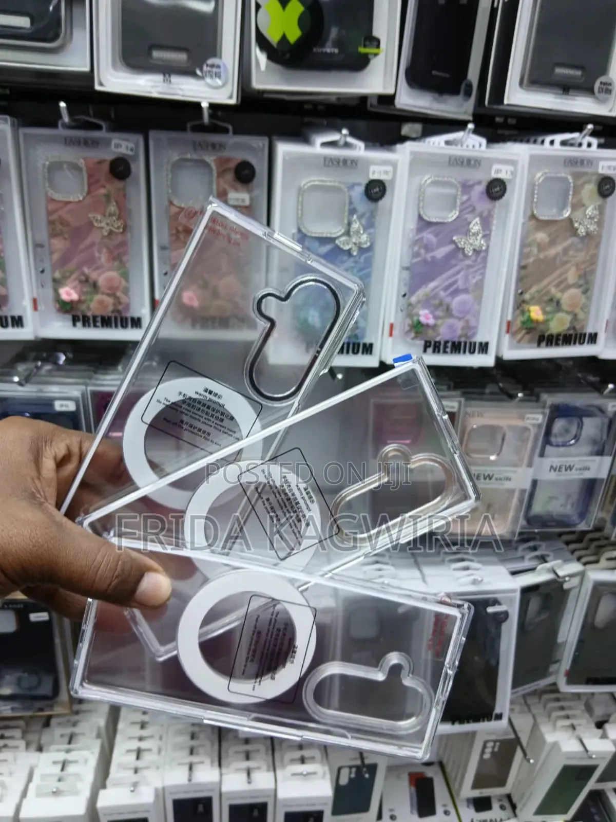 Samsung Galaxy Fold 7 Clear Back Cover With Stand And Wireless Charge
