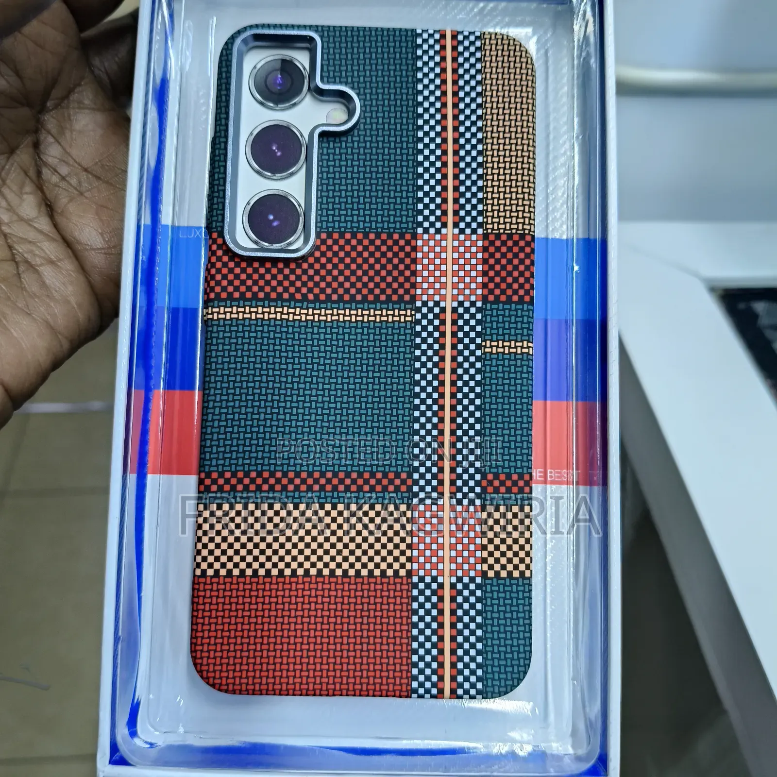 Samsung Galaxy S23 Carbon Fiber Tribal Back Cover ( Kitenge)