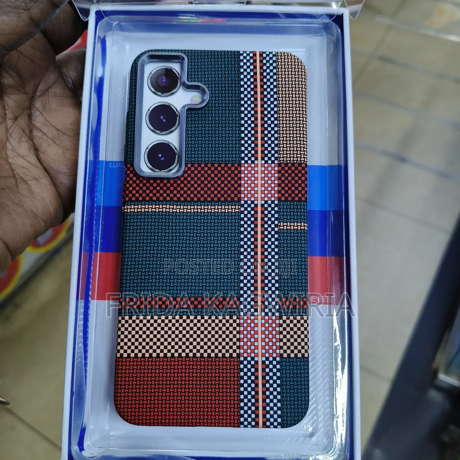 Samsung Galaxy S23 Carbon Fiber Tribal Back Cover ( Kitenge)