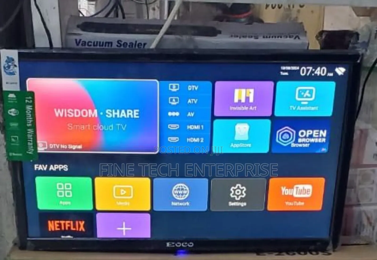 26 Inches Ac/Dc Ecco Smart Android Digital Tv With Bluetooth at 7200