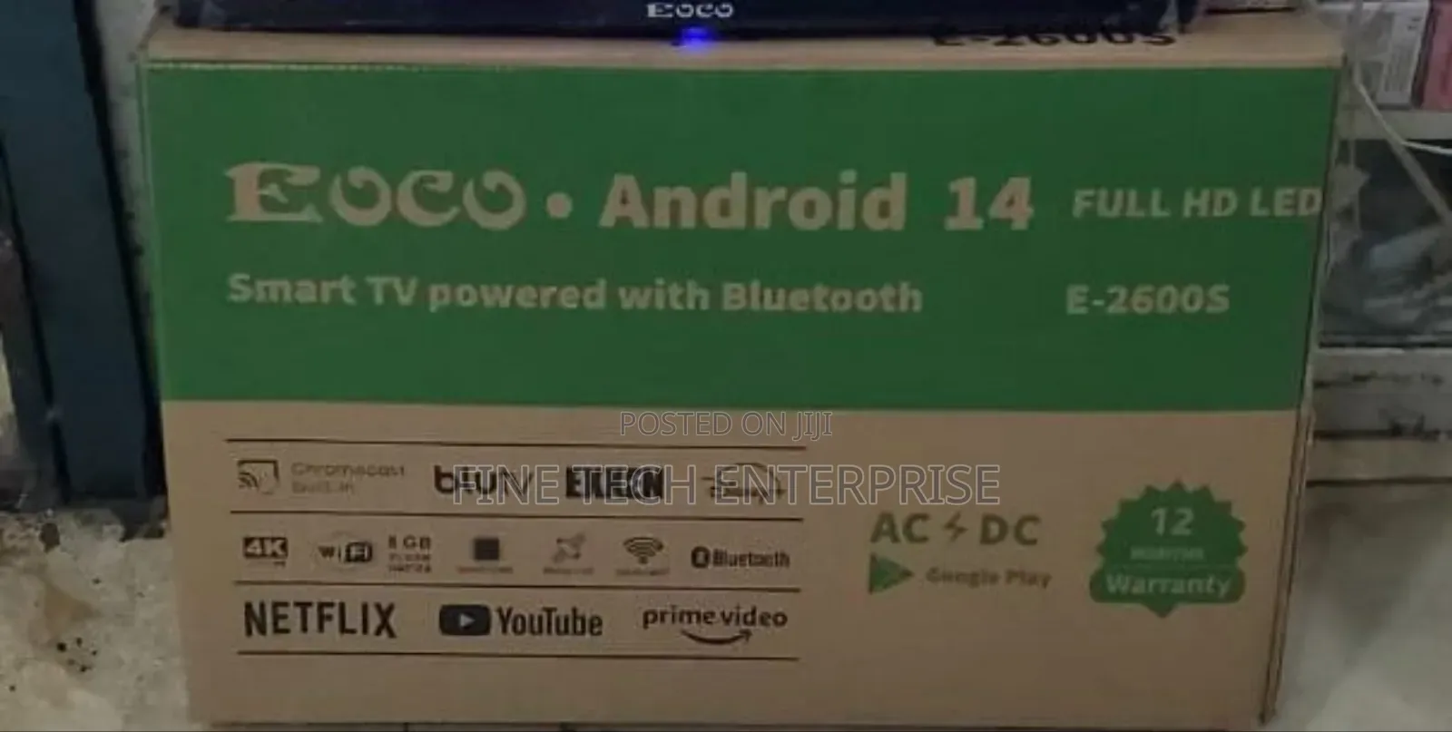 26 Inches Ac/Dc Ecco Smart Android Digital Tv With Bluetooth at 7200