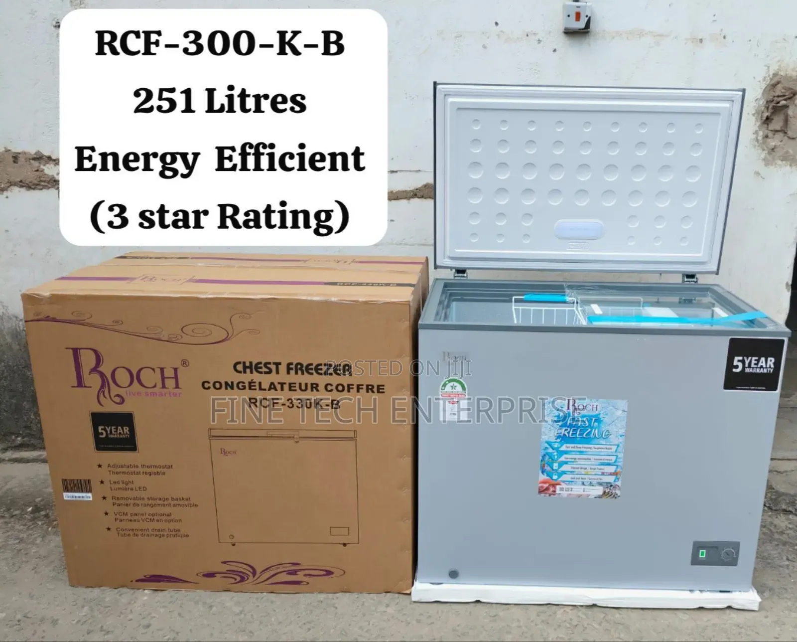 Roch Chest Freezer 251l
