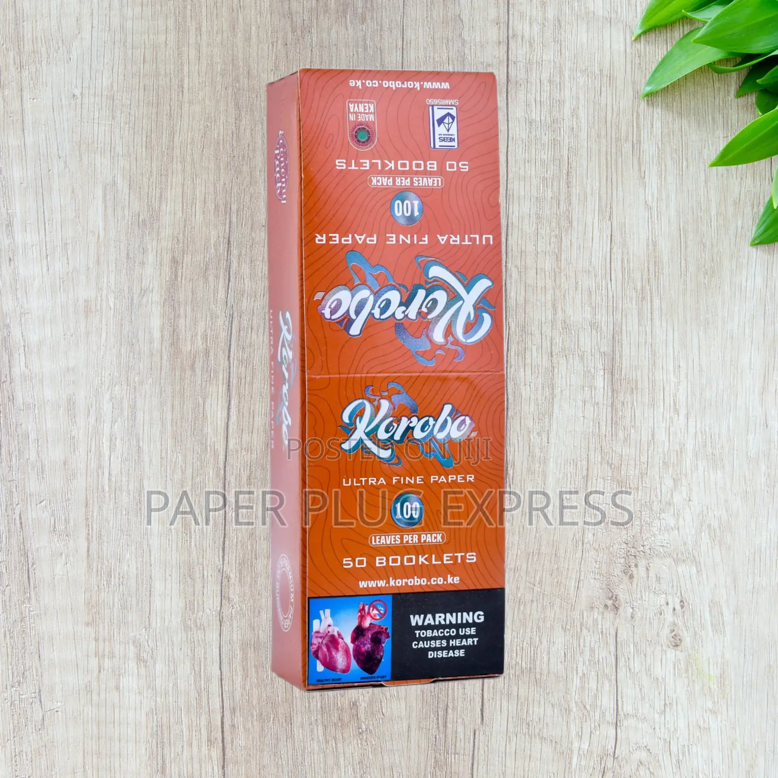 Korobo Brown Regular / Queen Size Rolling Papers - 100 Leaves