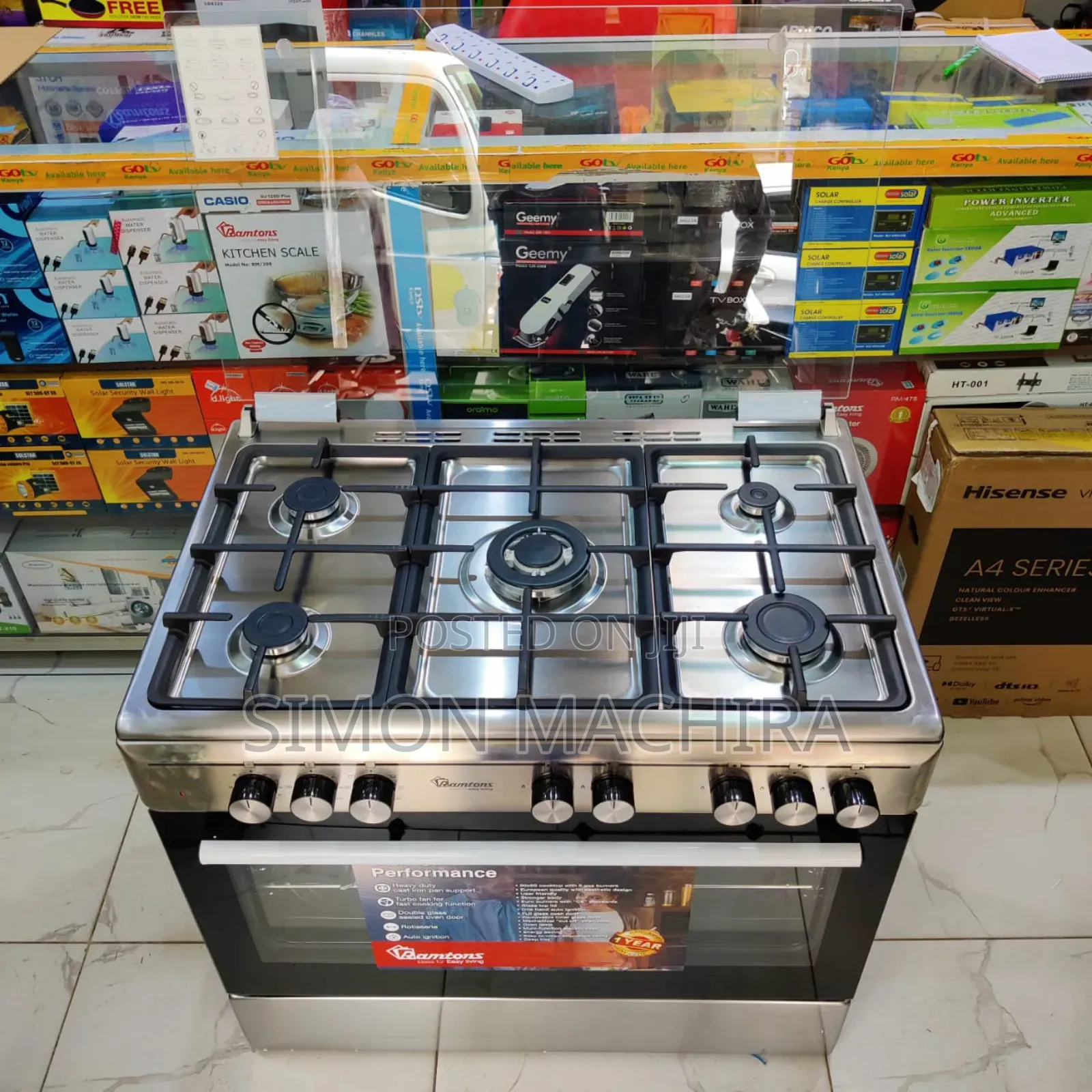 Ramtons Silver Cooker 60 X 90 Wok Burner