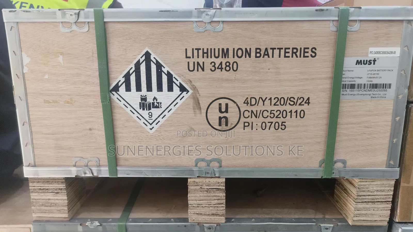 7.68kwh 51.2v Must Lithiumb Ion Battery