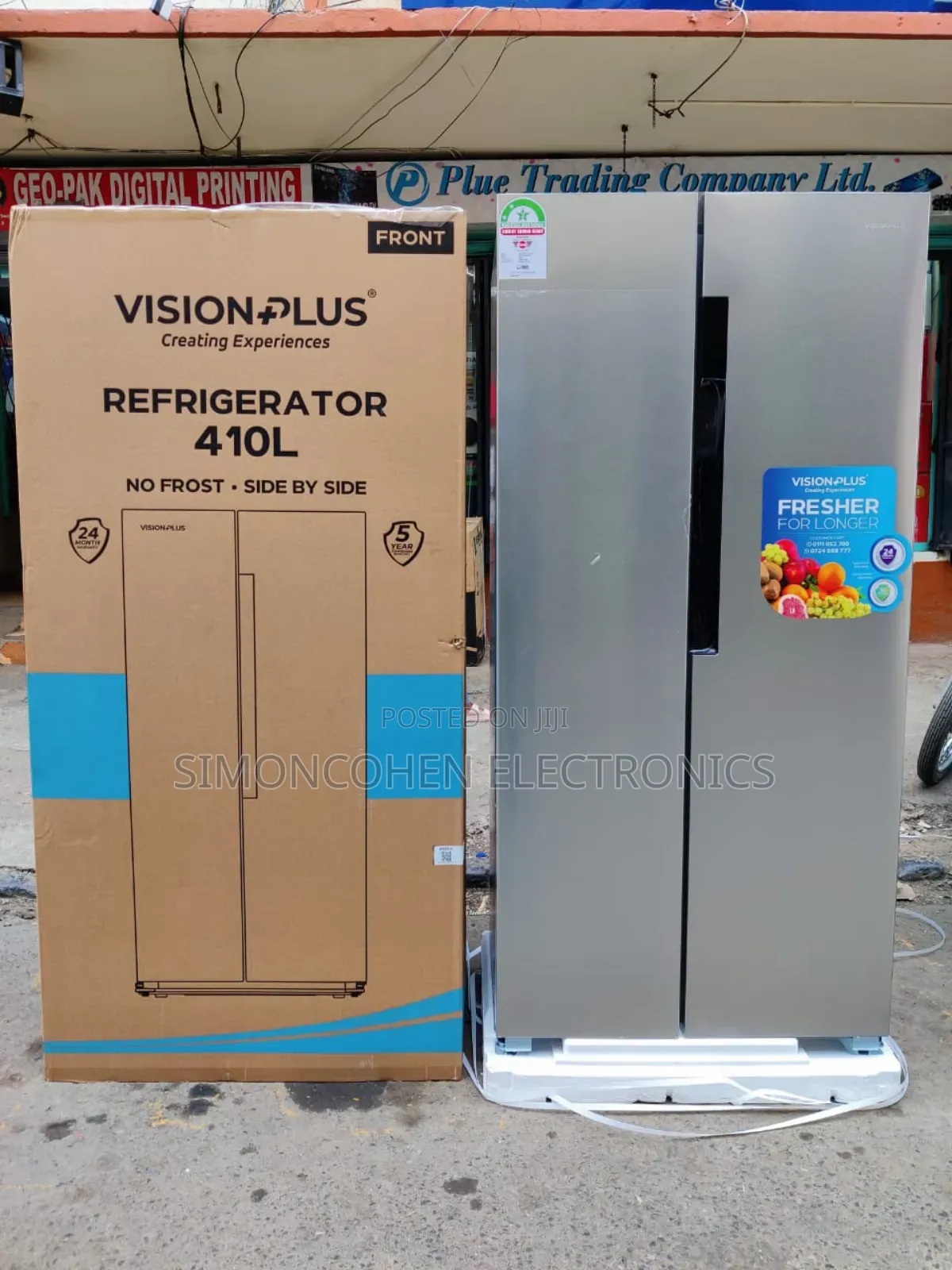 Vision Plus Fridge Side By Side No Frost 410l
