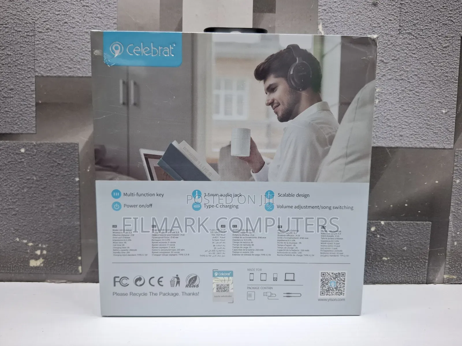 Celebrat Wireless Bluetooth Headphone