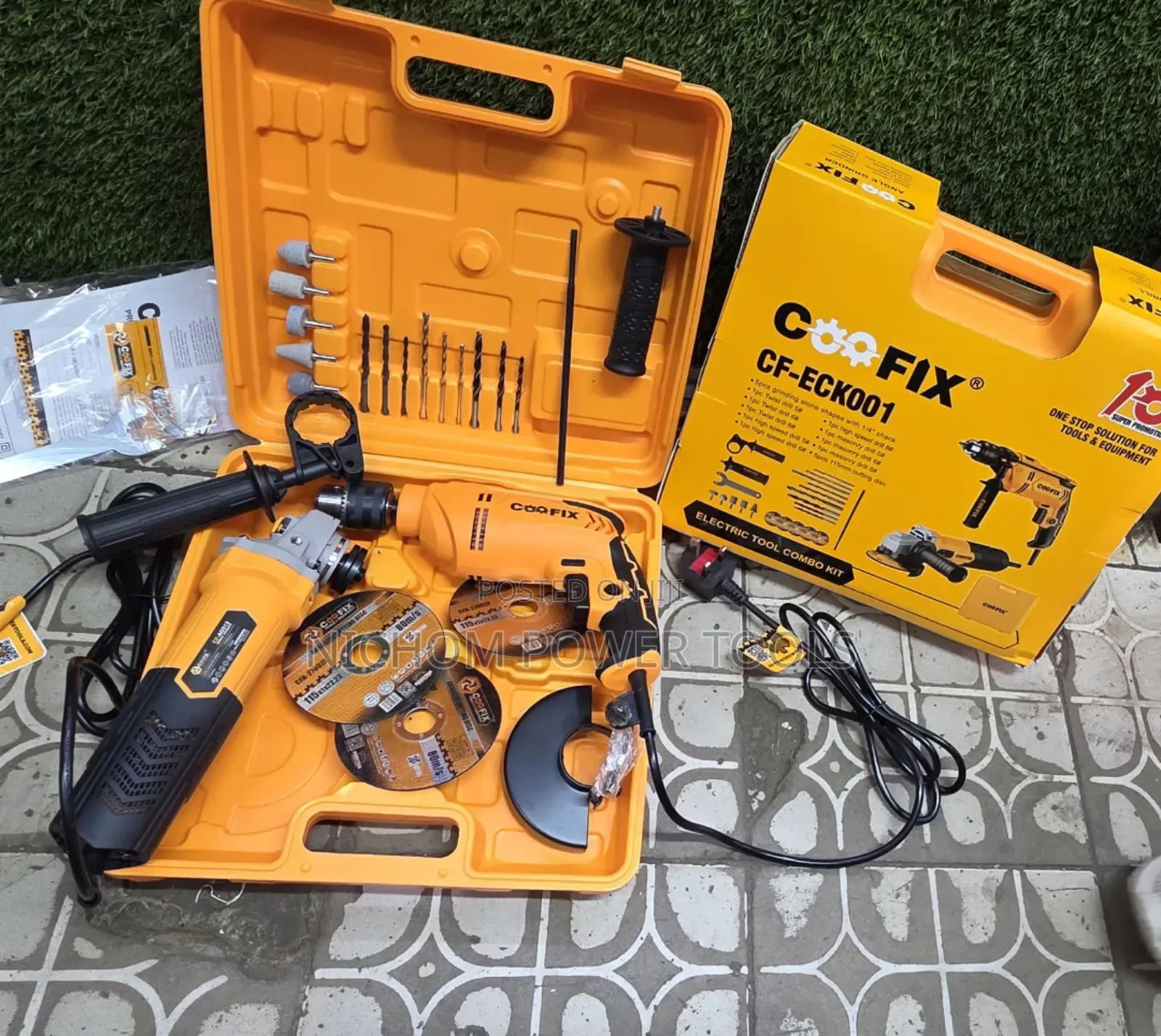 Coofix Electric Combo Kit/Angle Grinder and Drill Combo Kit