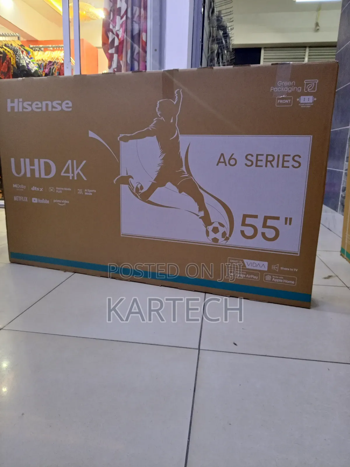 Hisense 55 Inch A6 Series Uhd Led Frameless Smart Tv