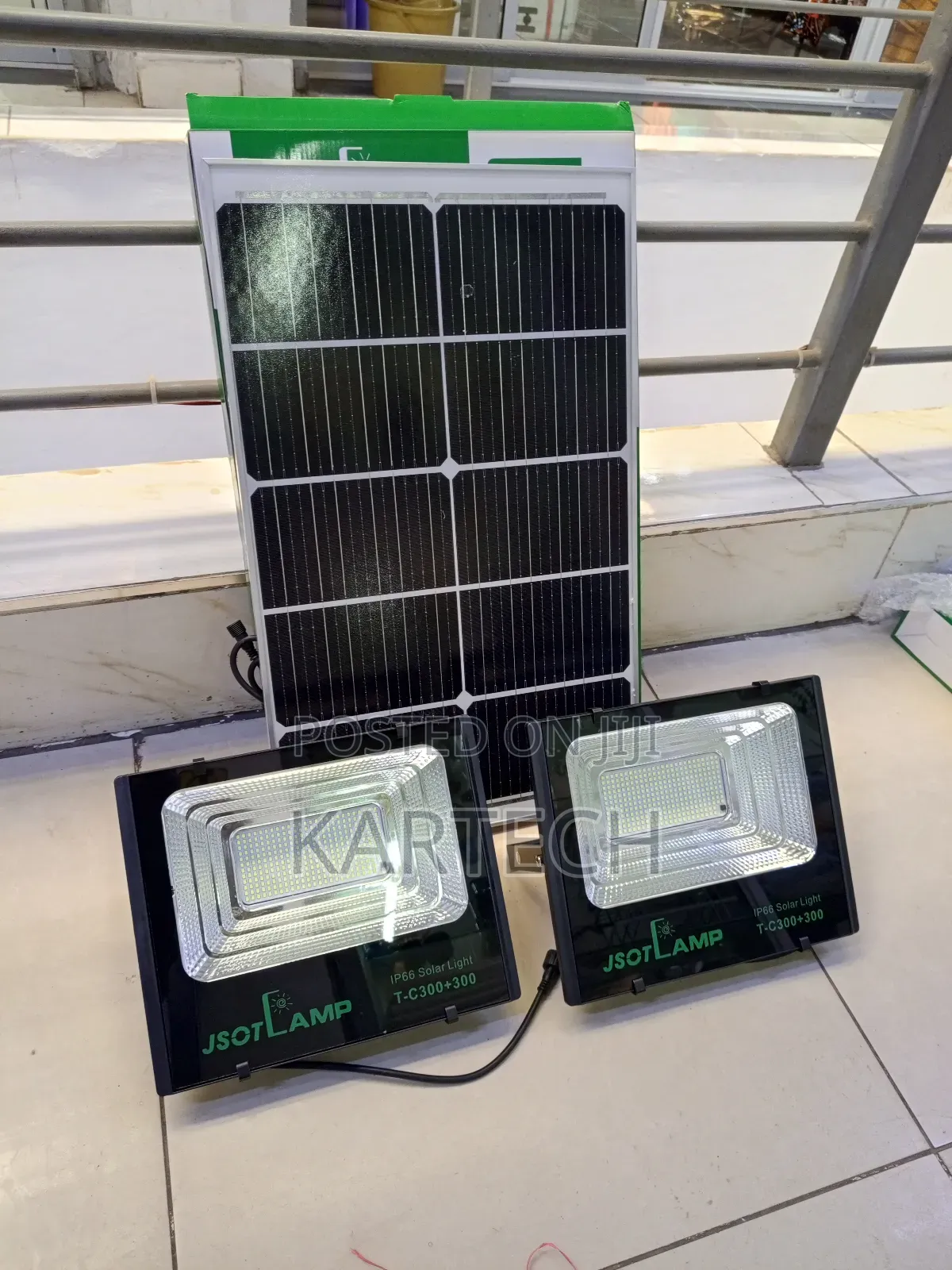 Jsot Lamp 2 in 1 300w+300w Solar Flood Light Ip66- T-C300+300
