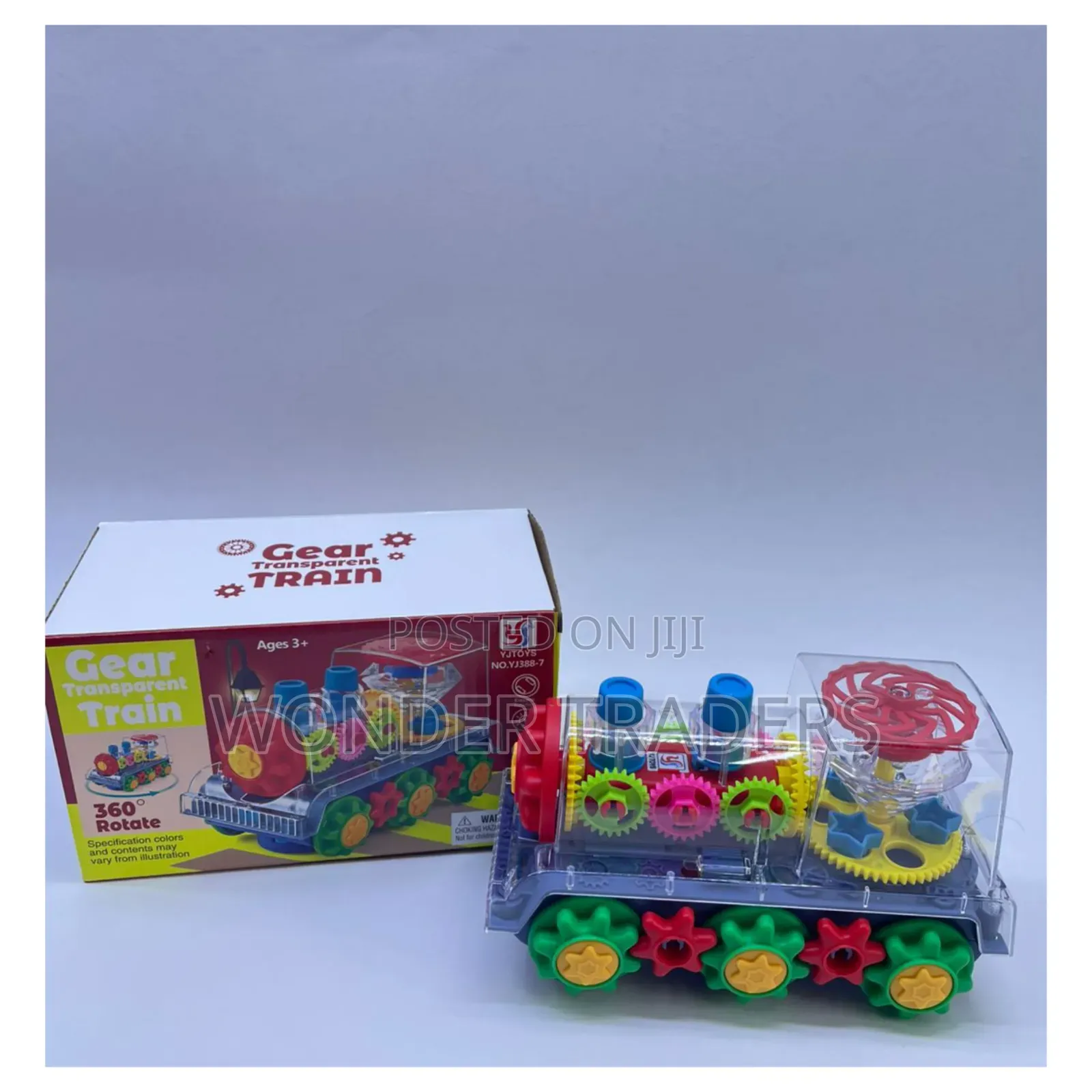 360 Rotate Gear Transparent Train
Battery Operated
With Sounds
