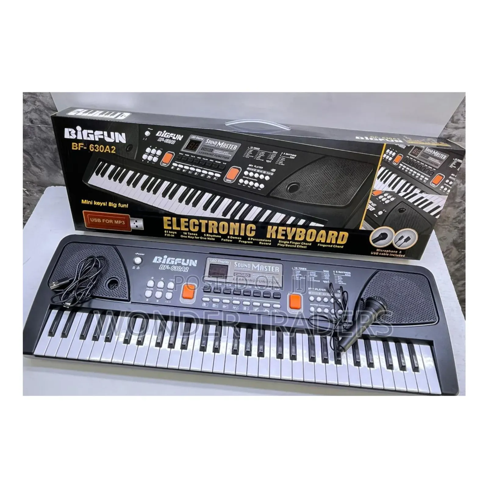 61 Keys Electric Piano With Microphone and Charging Cable
.