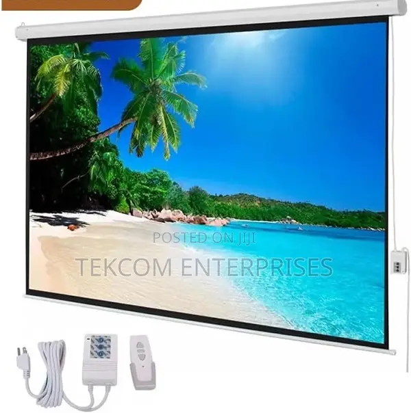 Electric 300 X 300cm Projector Screen