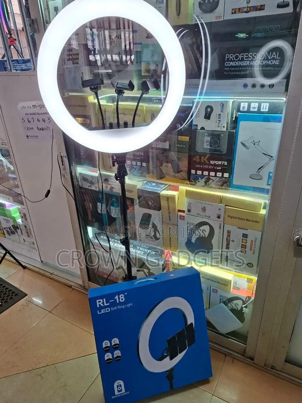 Rl-18" Soft Led Ring Light With Adjustable Stand for Photography