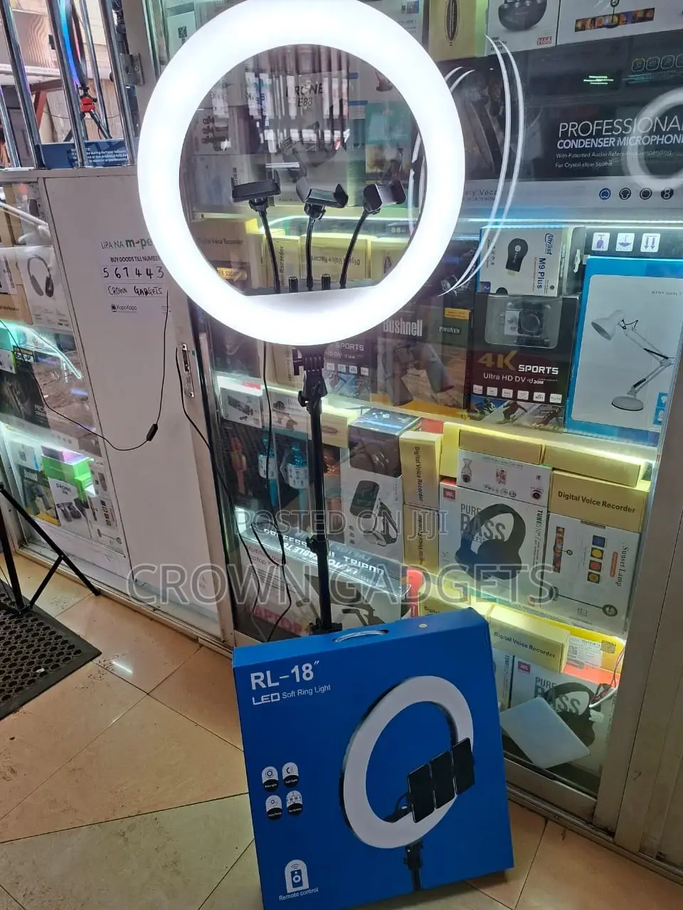 Rl-18" Soft Led Ring Light With Adjustable Stand for Photography