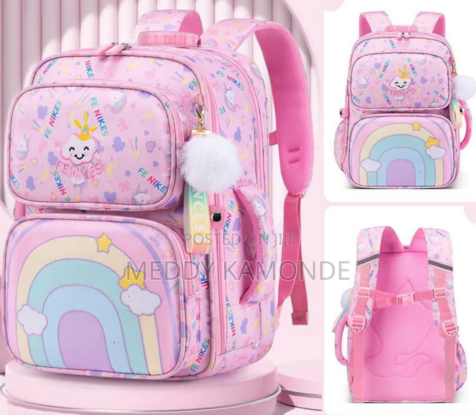 Girls Pink Purple School Bags