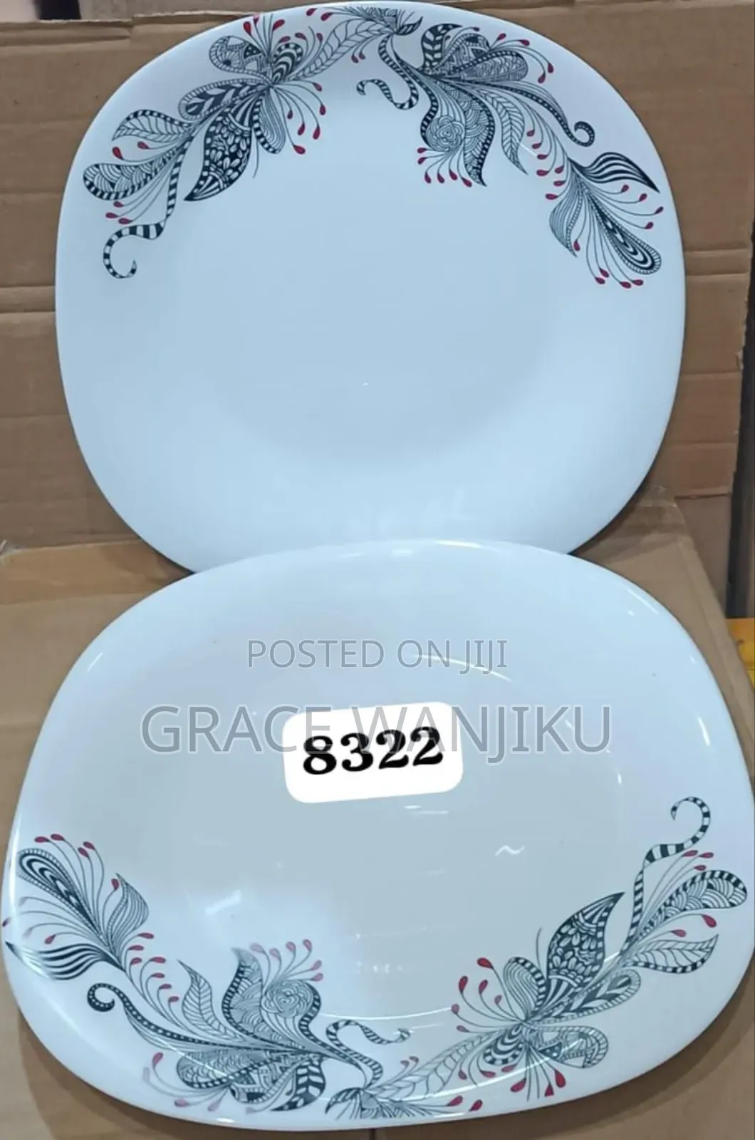 6 PCS Ceramic Square Plates