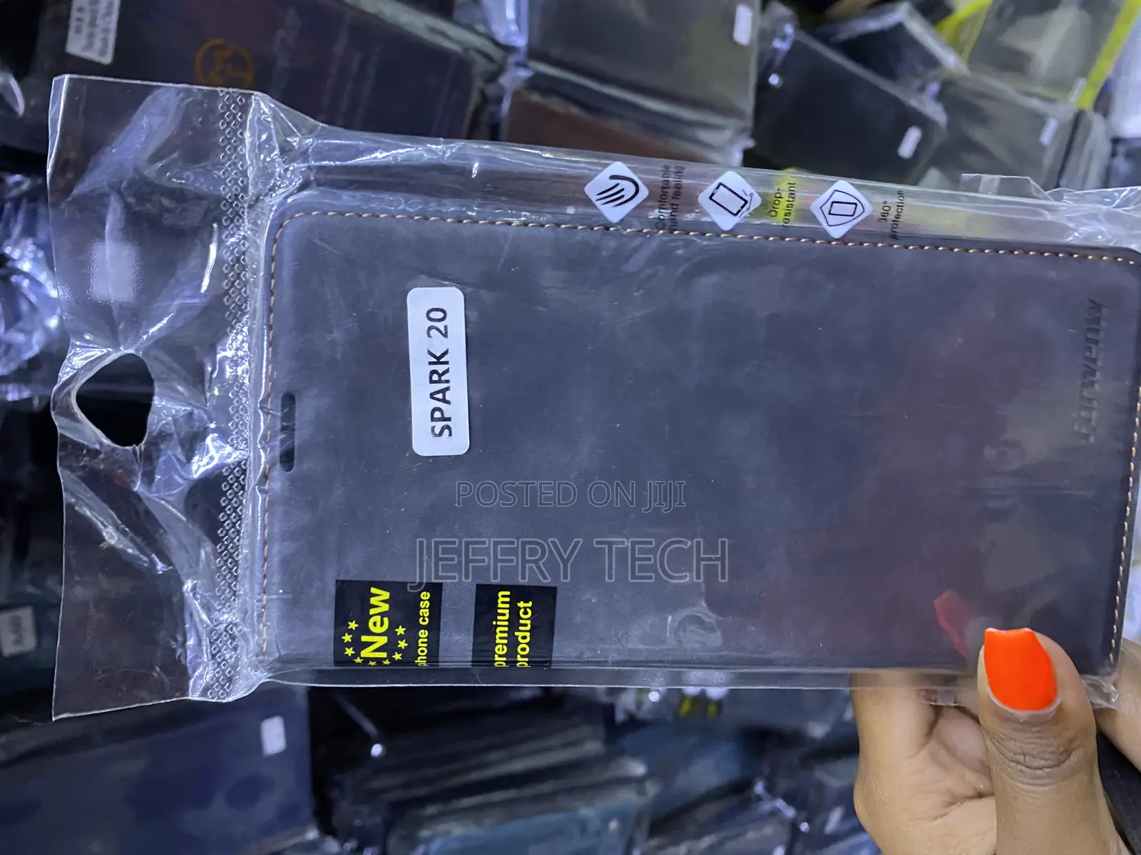 Kuwai Tecno Spark 20 Leather Flip Wallet Case With Card Holder