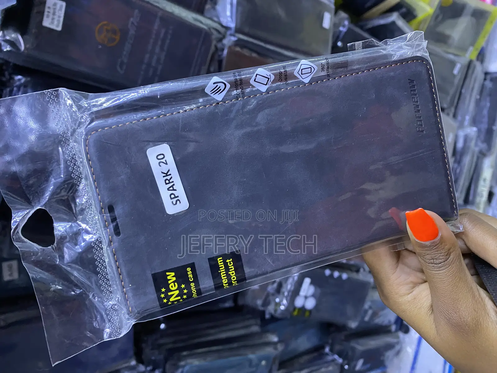 Kuwai Tecno Spark 20 Leather Flip Wallet Case With Card Holder