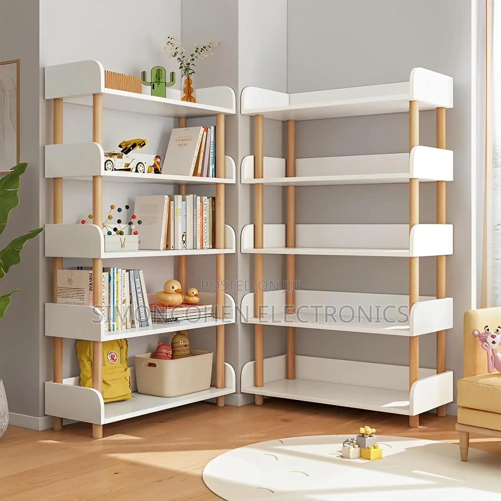5 Tier Open Wooden Bookcase