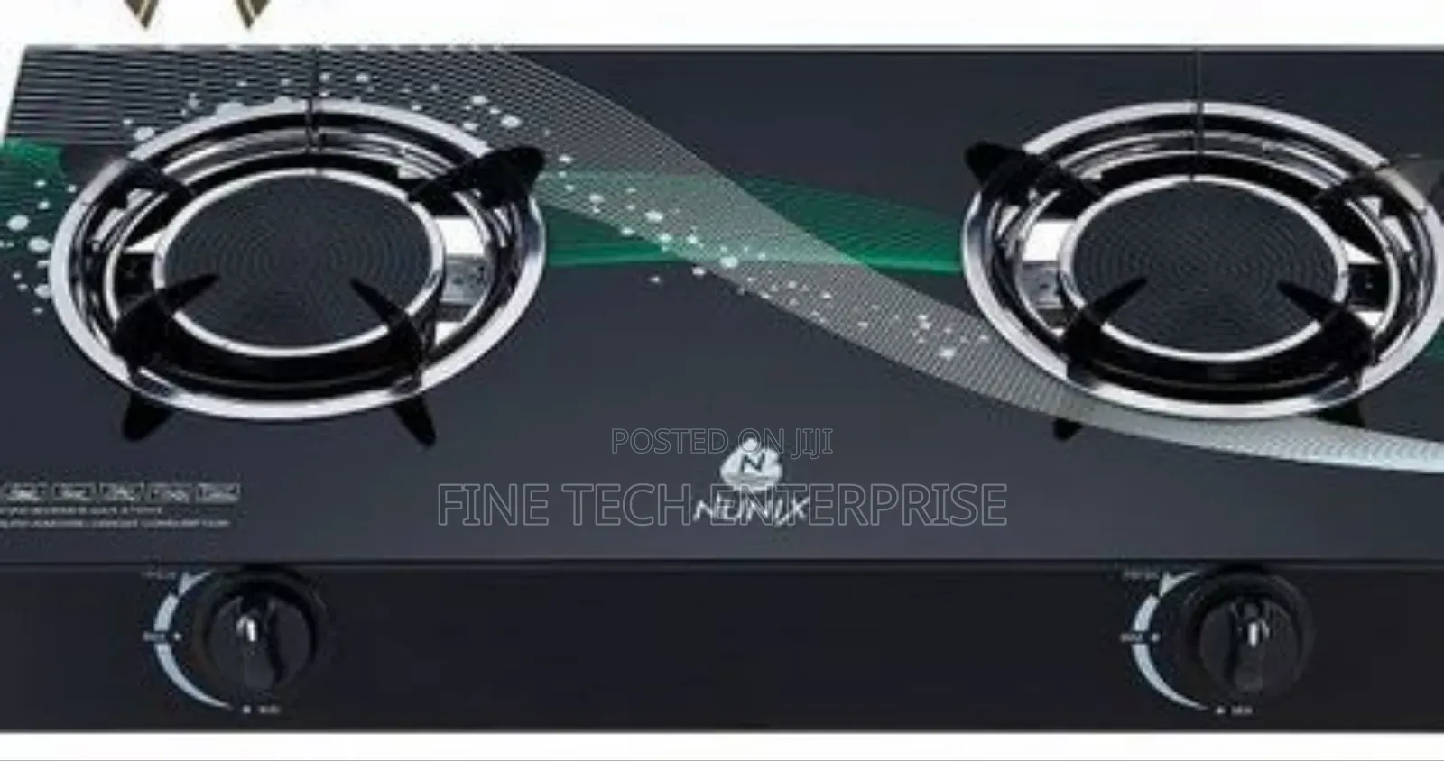 Nunix 2 Burner Low Gas Consumption Glass Top Table Infrared Cooker