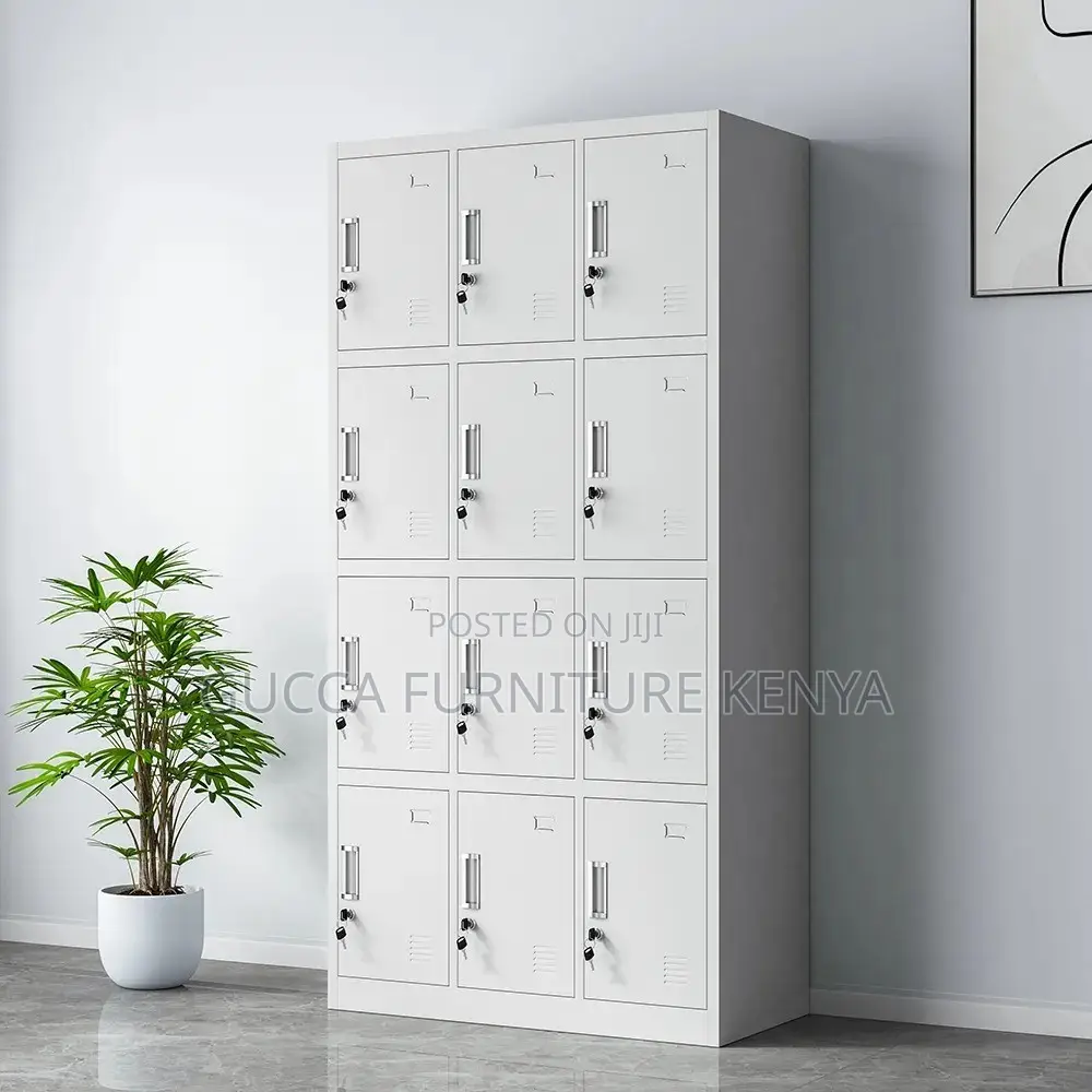 Office Cabinet:12-Door Assembled Metallic Spacious Locker