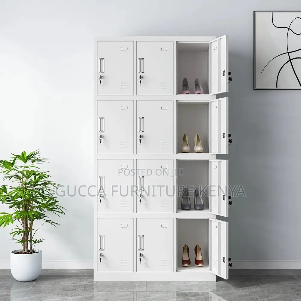 Office Cabinet:12-Door Assembled Metallic Spacious Locker