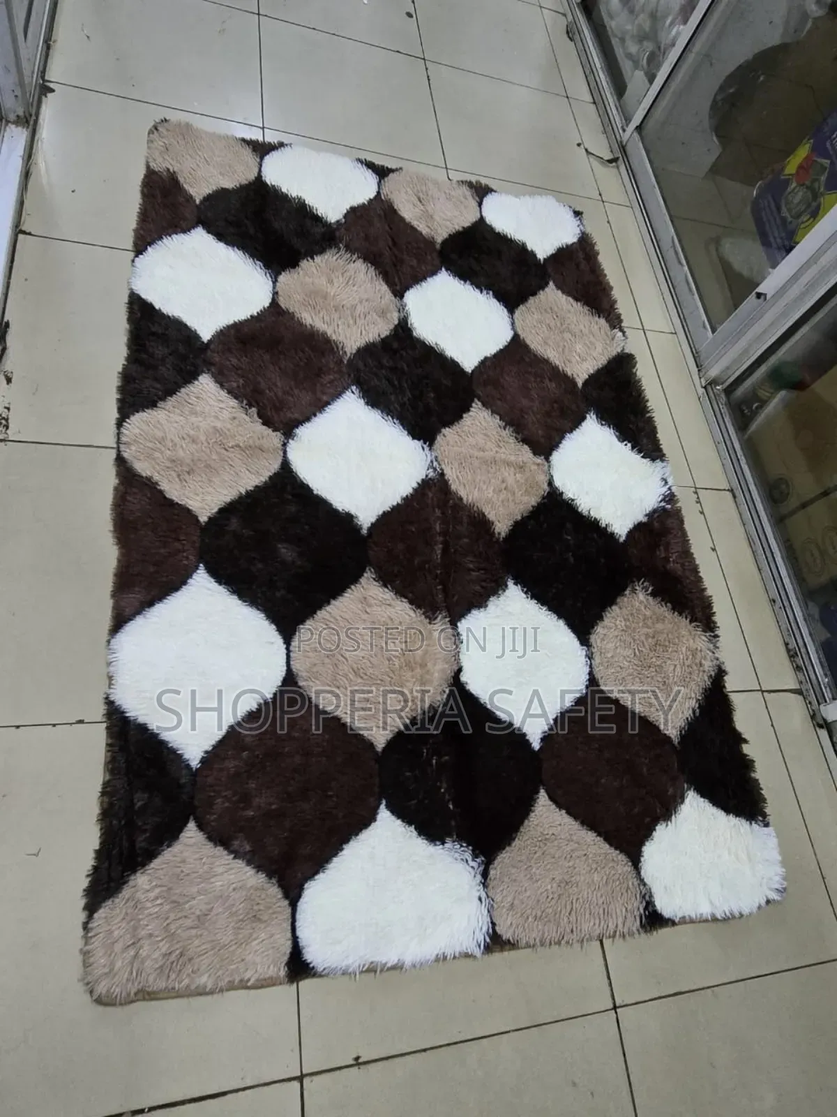 Brown Black Bedside Mat