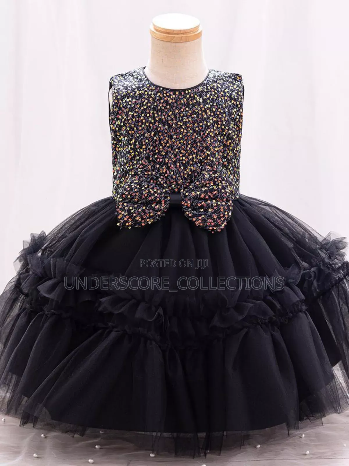 Puff Black Dress