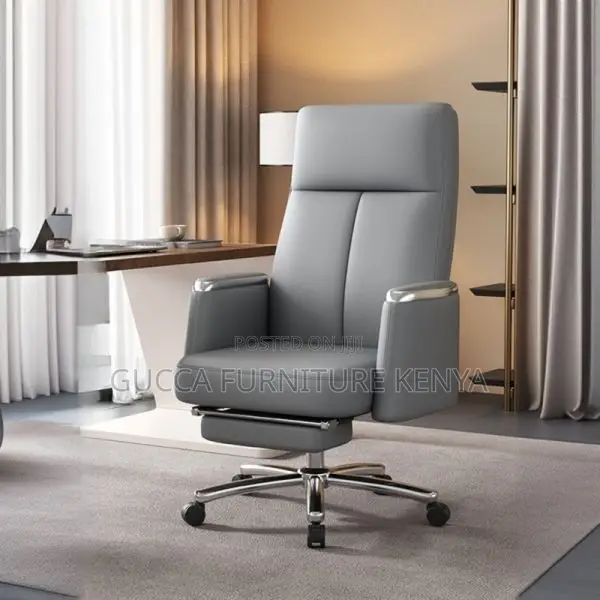 Office Chair: Executive Leather Padded Manager's Desk Hb Chair