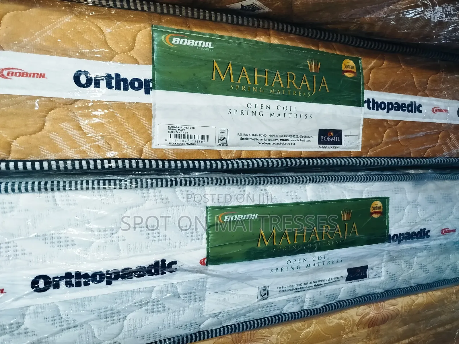 Bobmil Orthopedic Spring Mattresses With 5yrs Warranty + Free Delivery
