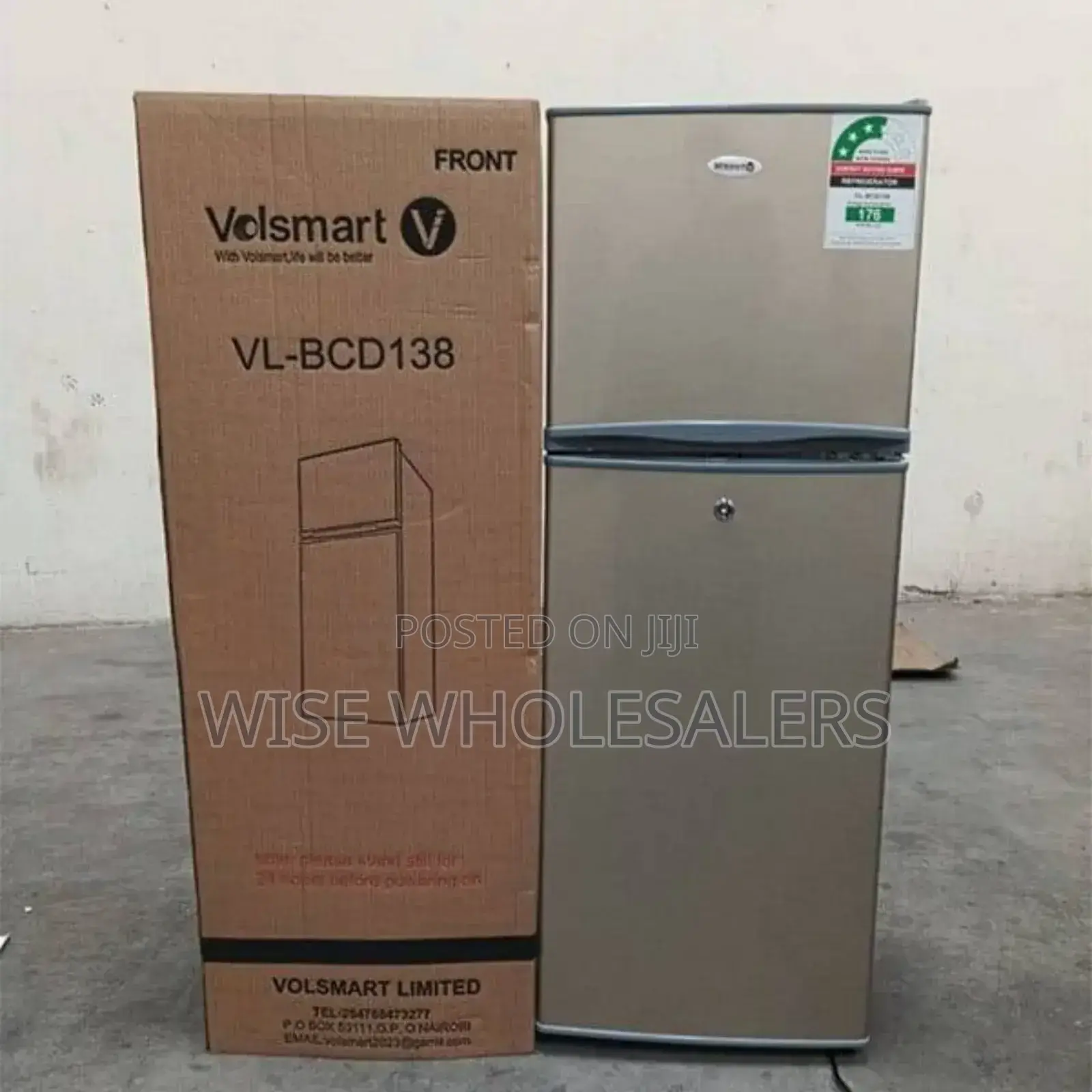 Volsmart 138 Liters Double Door Fridge