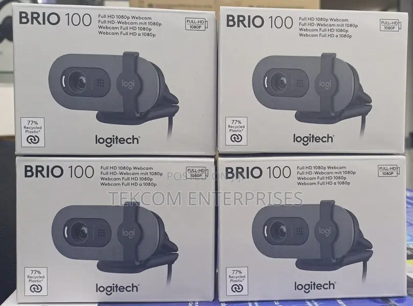 Logitech Brio 100 Webcam 1080p || 1080p Brio 100 Webcam