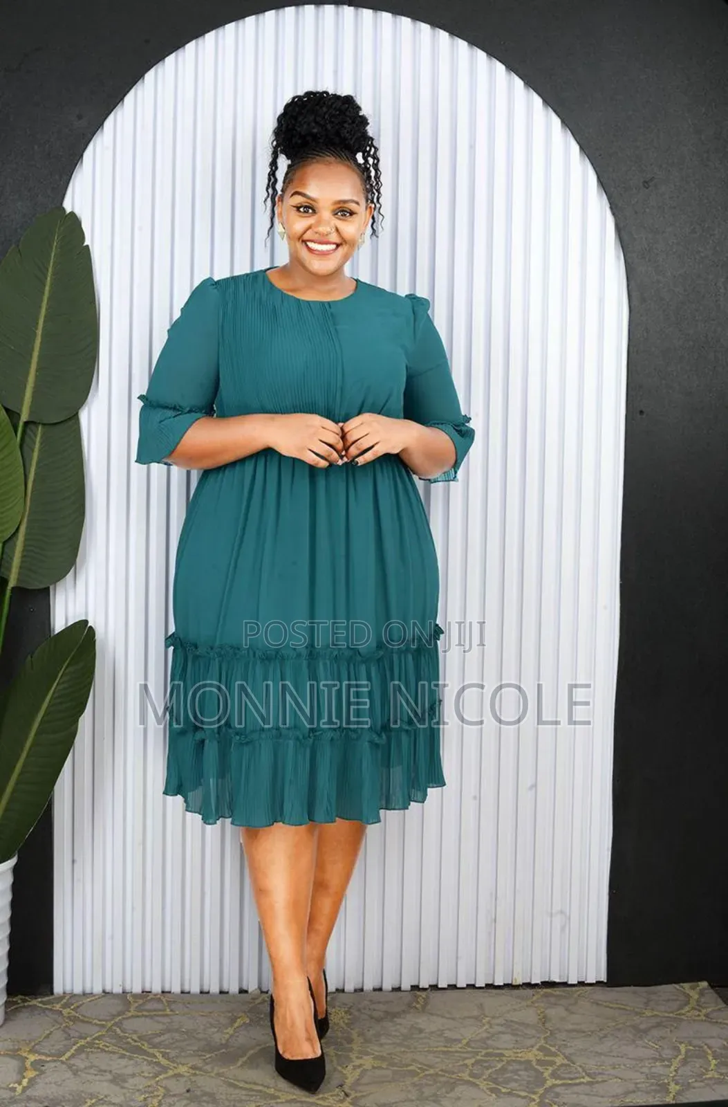 Plain Plaited Dress