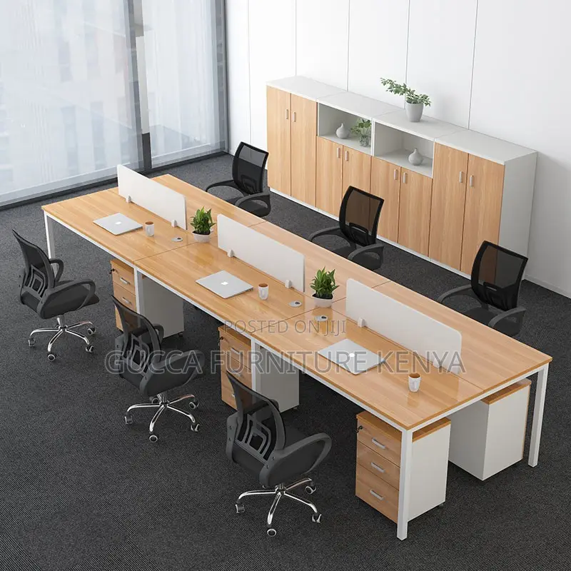 Office Desk: Modern Simple 2-User Office Work Desk
