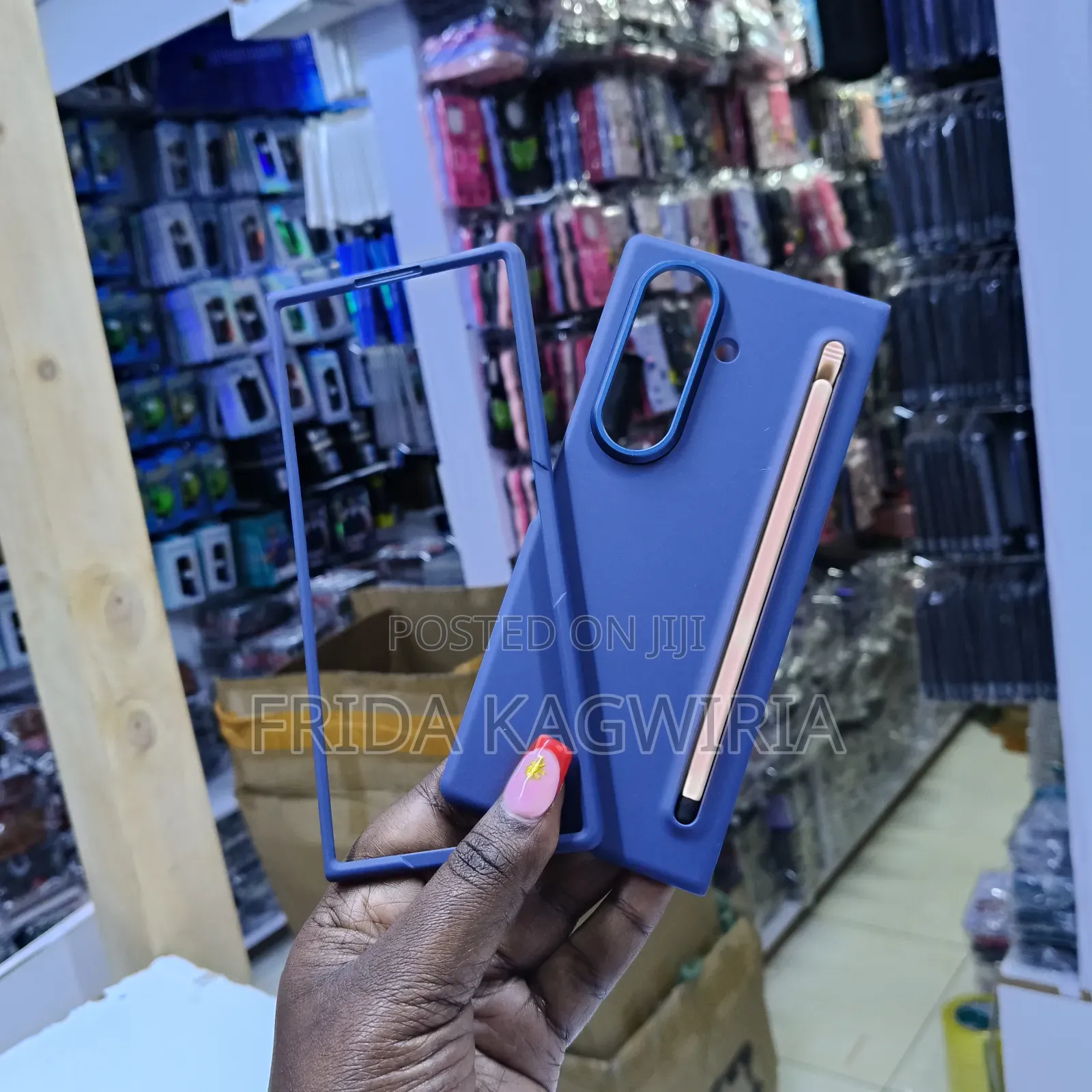 Samsung Galaxy Fold 7 Black Case With Pen