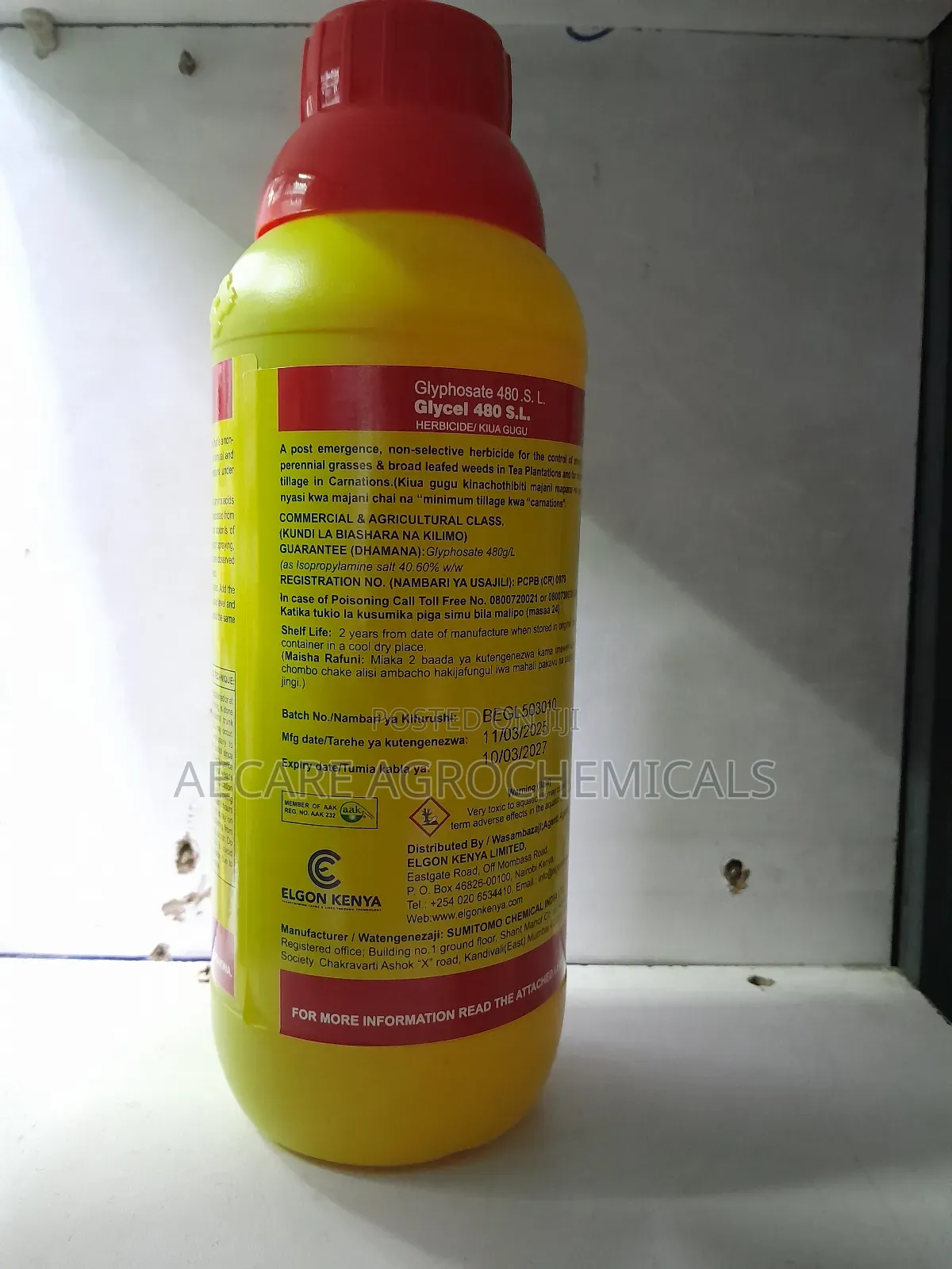 Glycel Glyphosate Herbicide 480 Sl 1litre