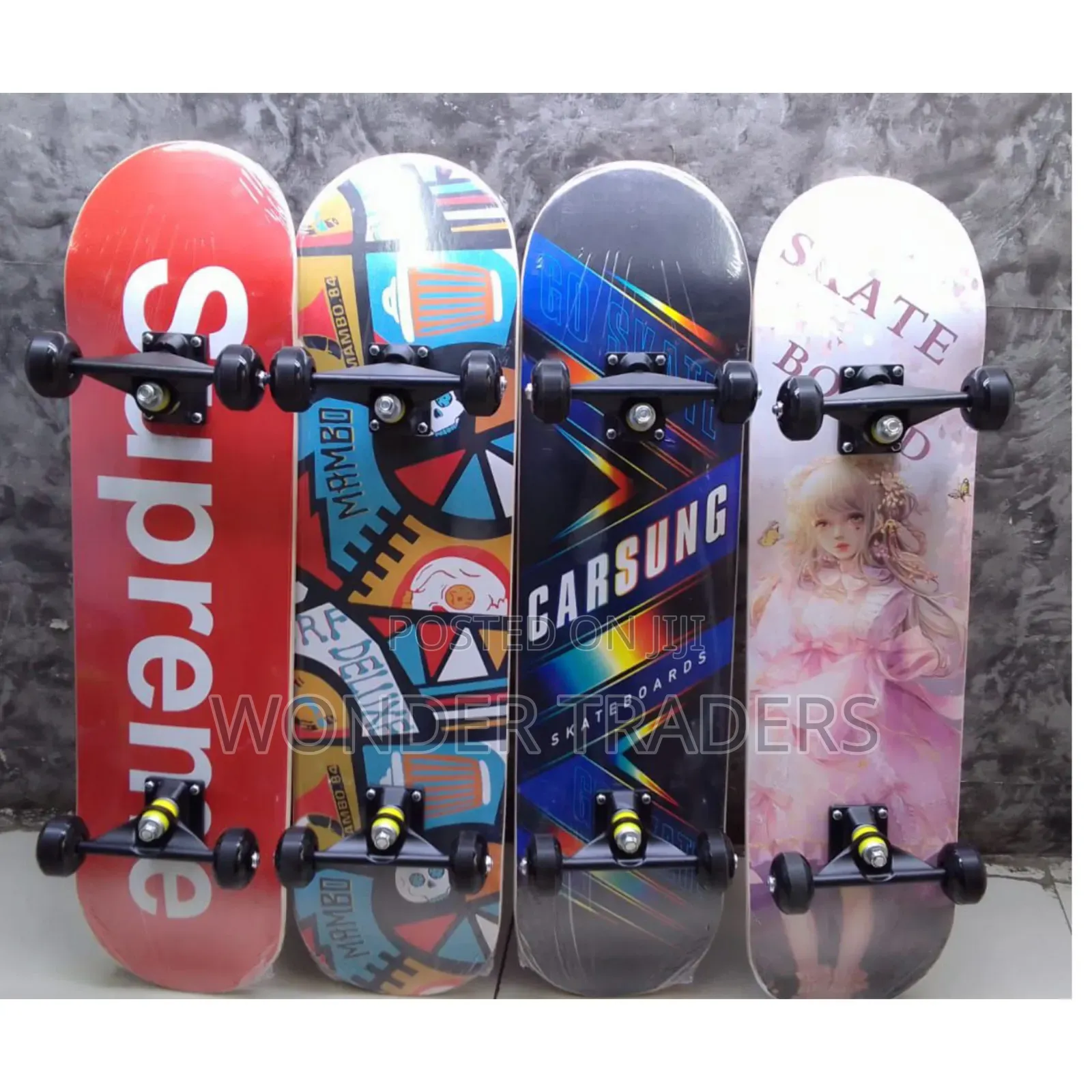 Skate Board/ Graphic Long Skate Board With Grip Tape
.Rubber Wheel