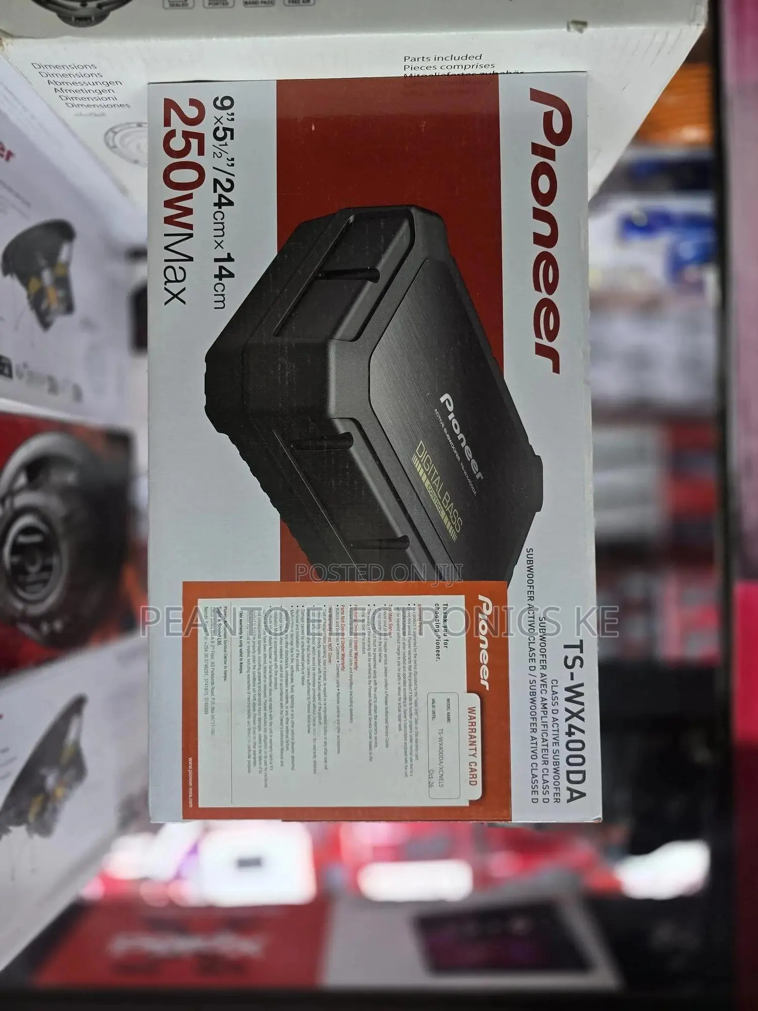 Pioneer Ts-Wx400da 10” Slim Subwoofer – 250w Max, Built-in Amp