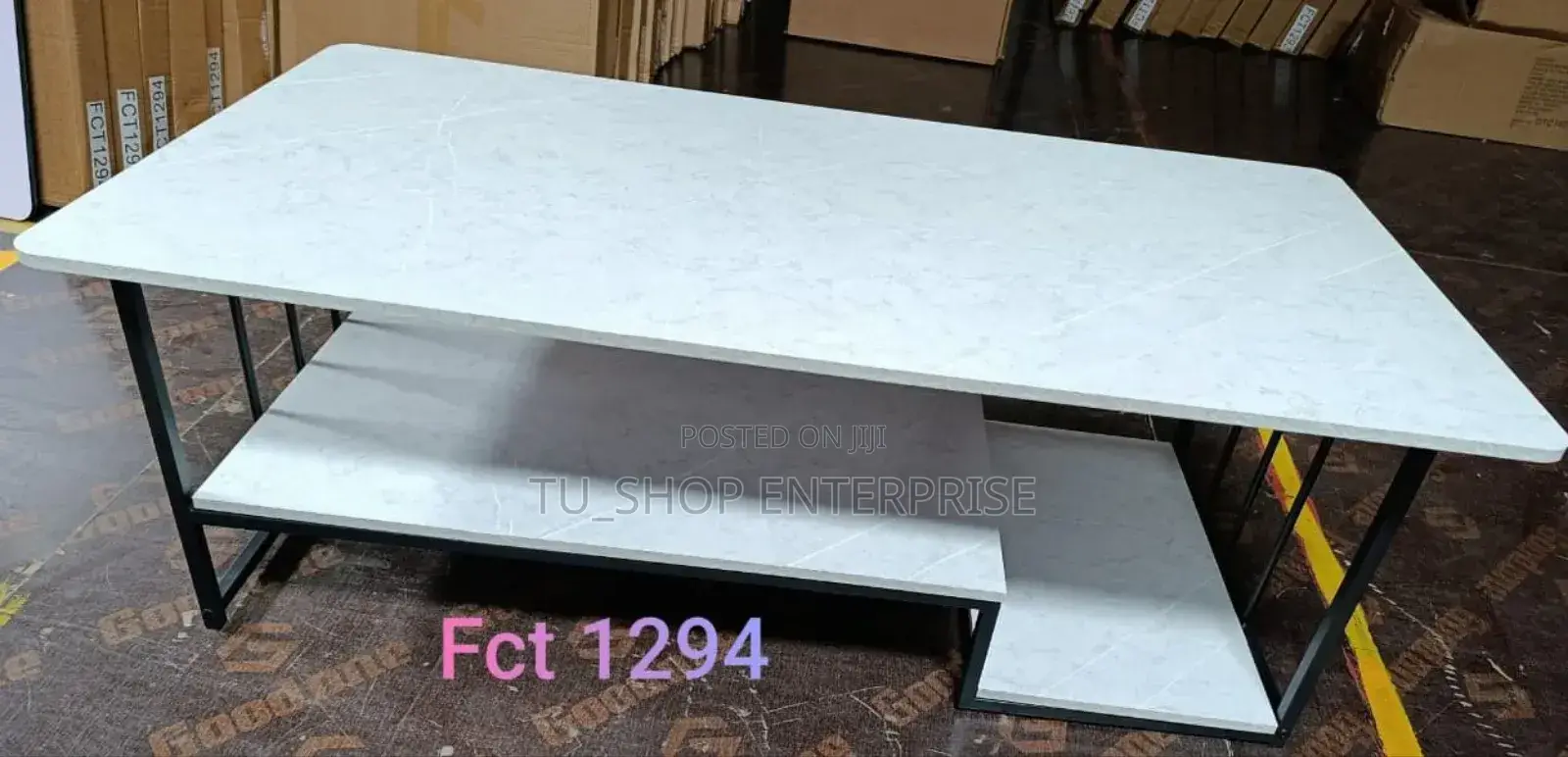 Table! White Marble Coffee With Black Stand