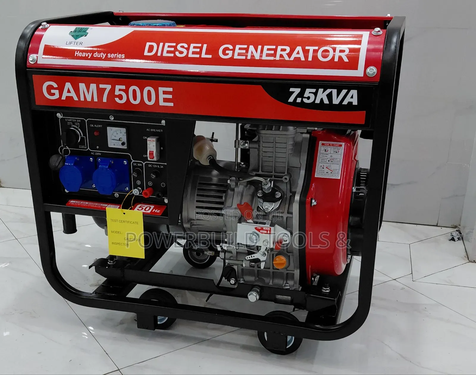 7.5kva Diesel Generator Open Set Gam7500e Keystart