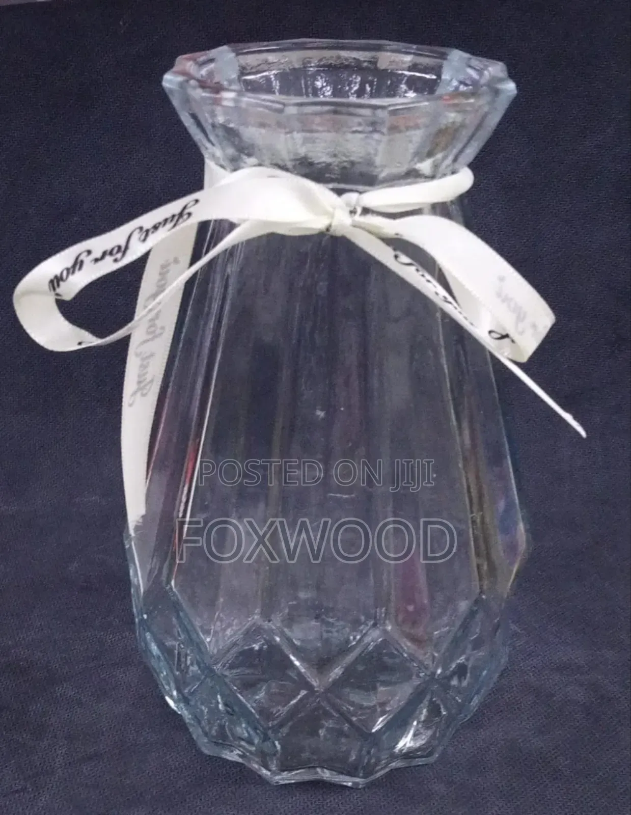 Diamond Vase Clear 18cm