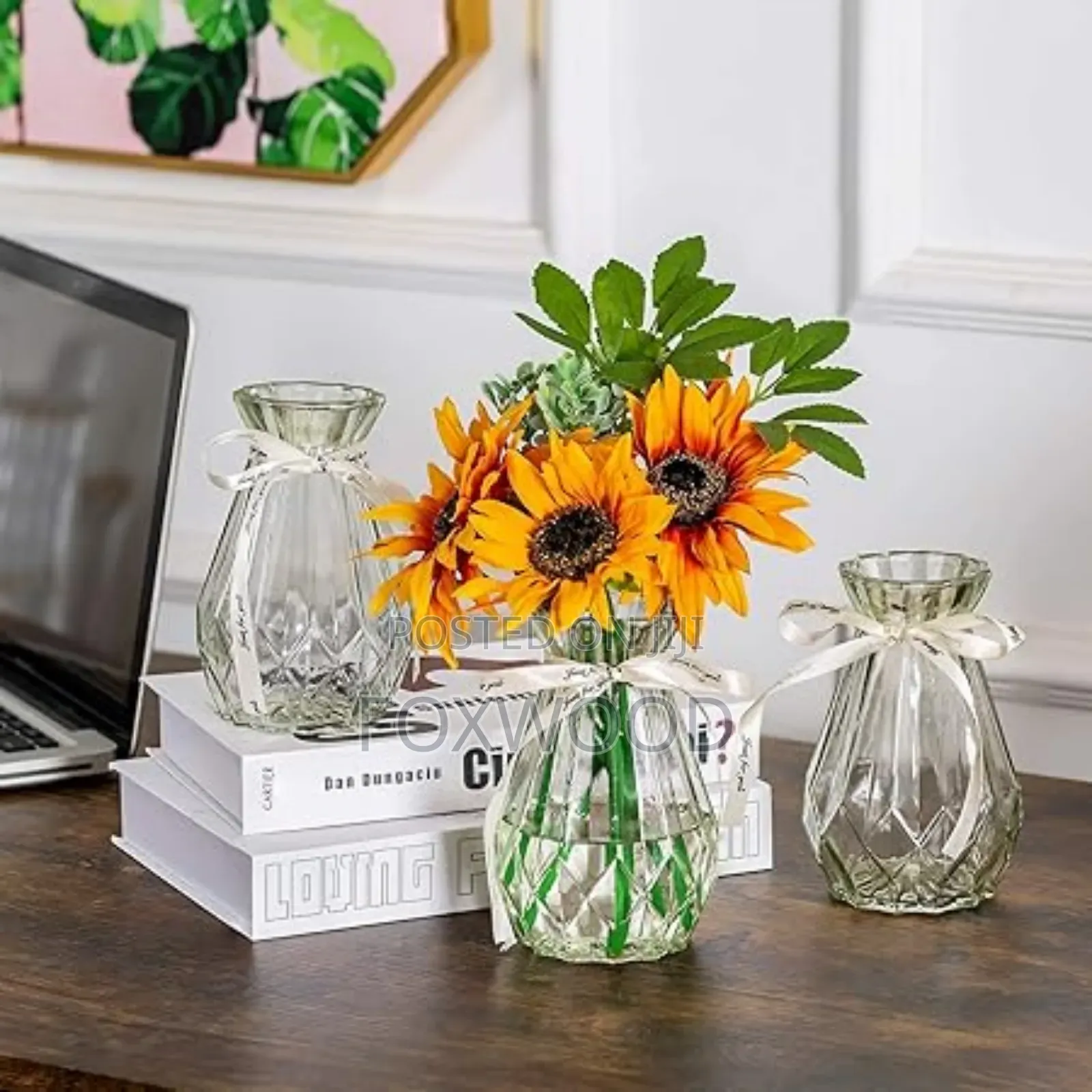 Diamond Vase Clear 18cm