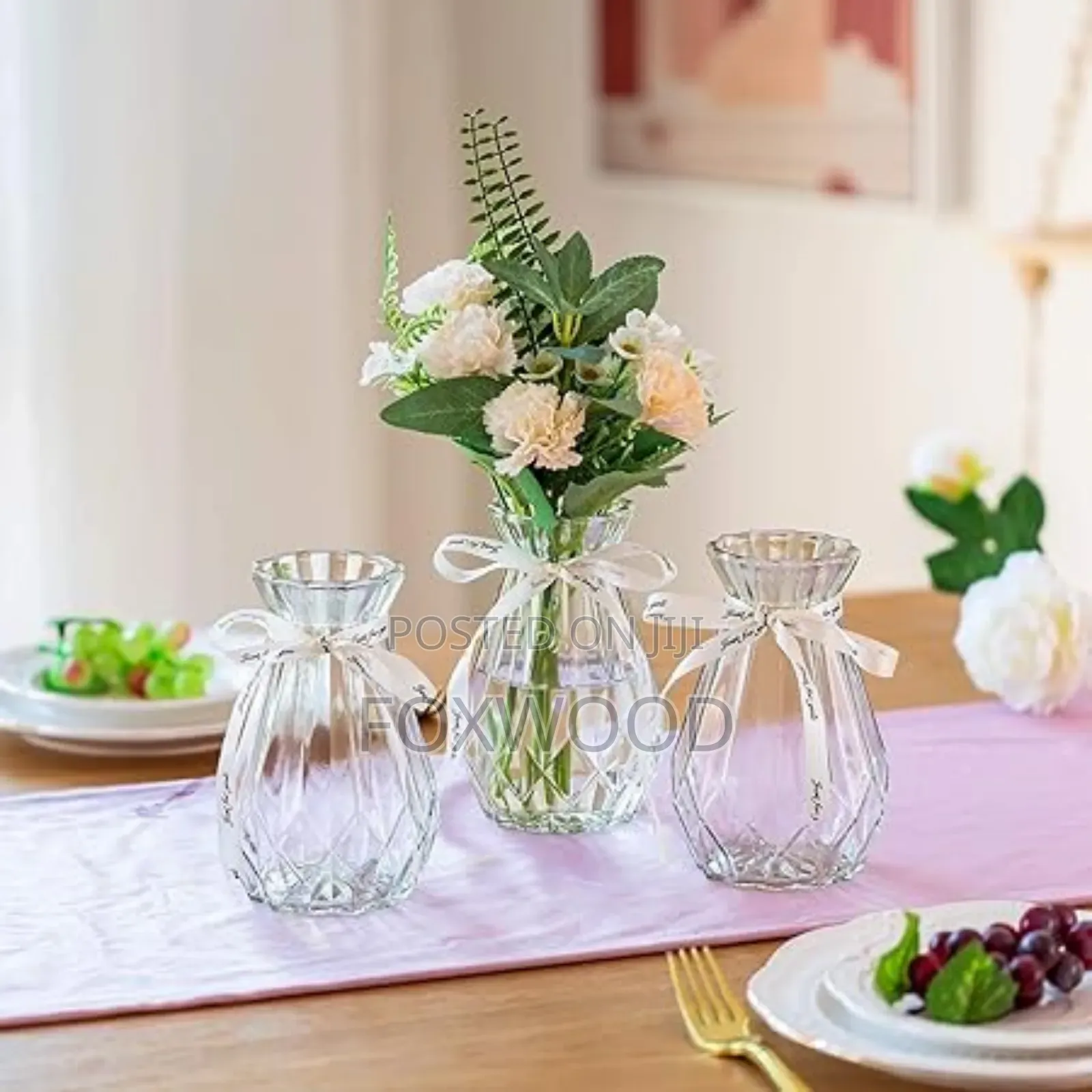 Diamond Vase Clear 18cm